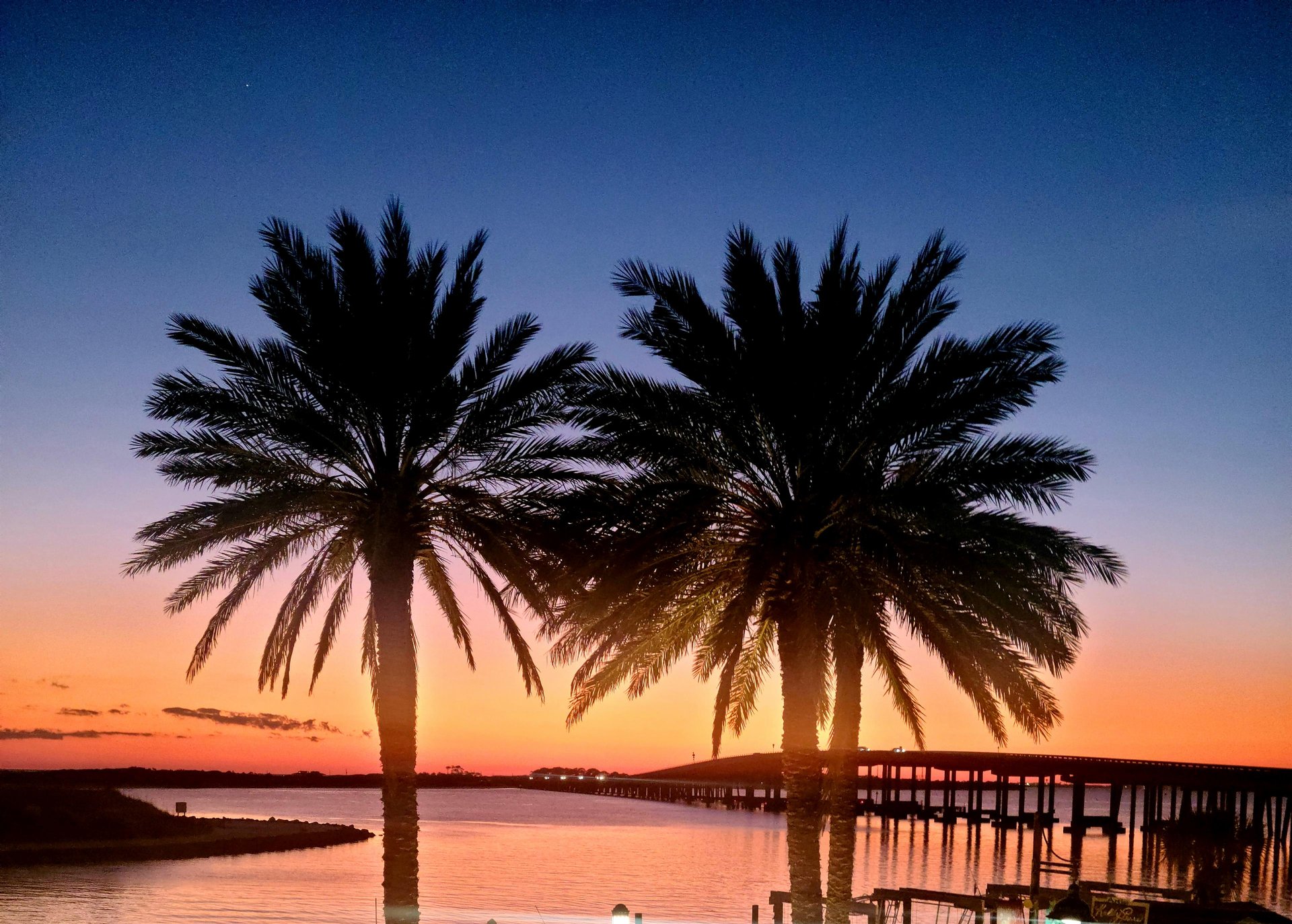Destin Bridge at Sunset