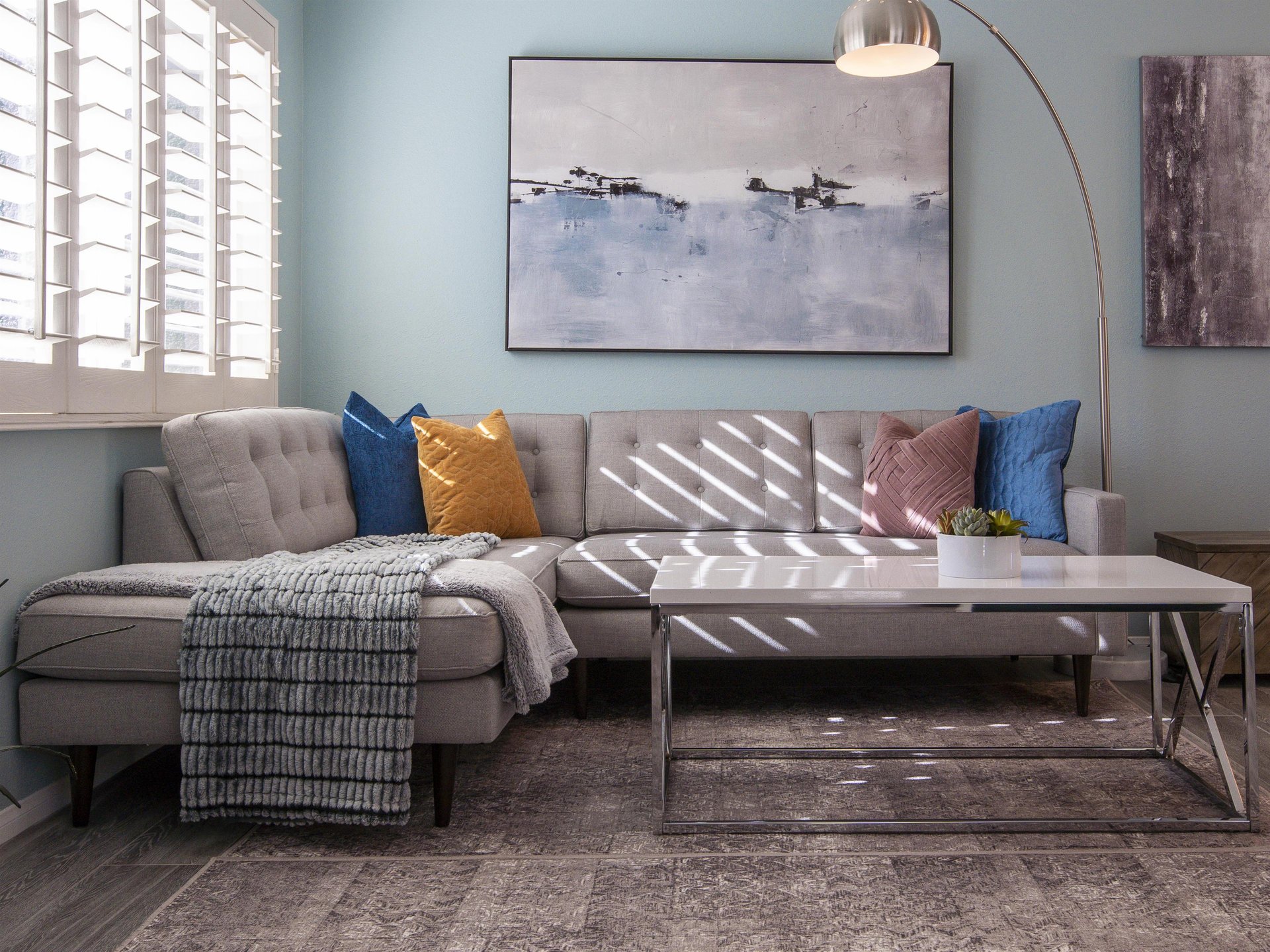 Relax in the bright living space