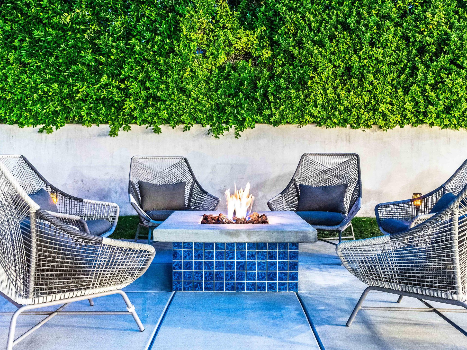 Sit around the fire pit