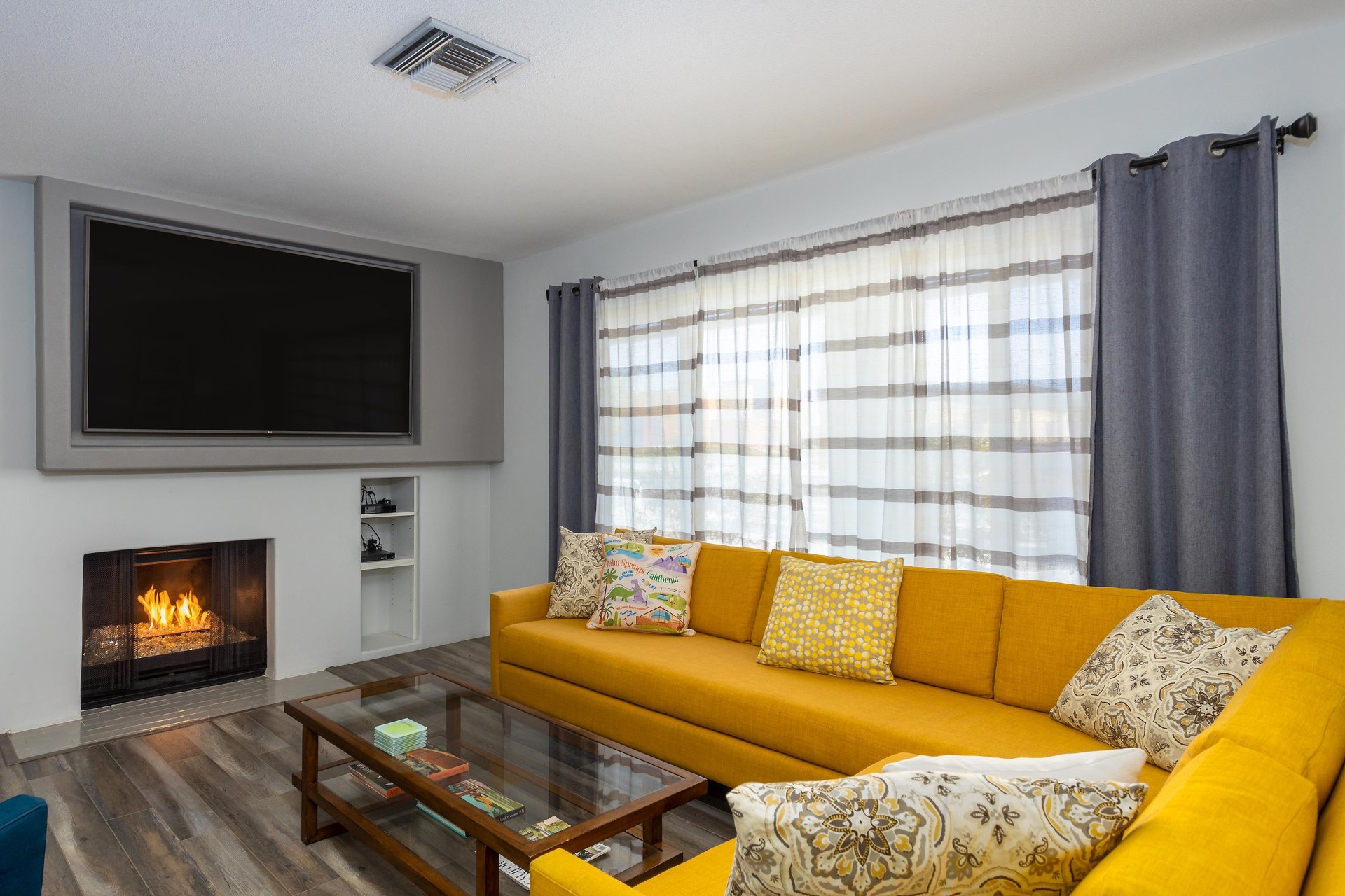 Relax on the comfy couch