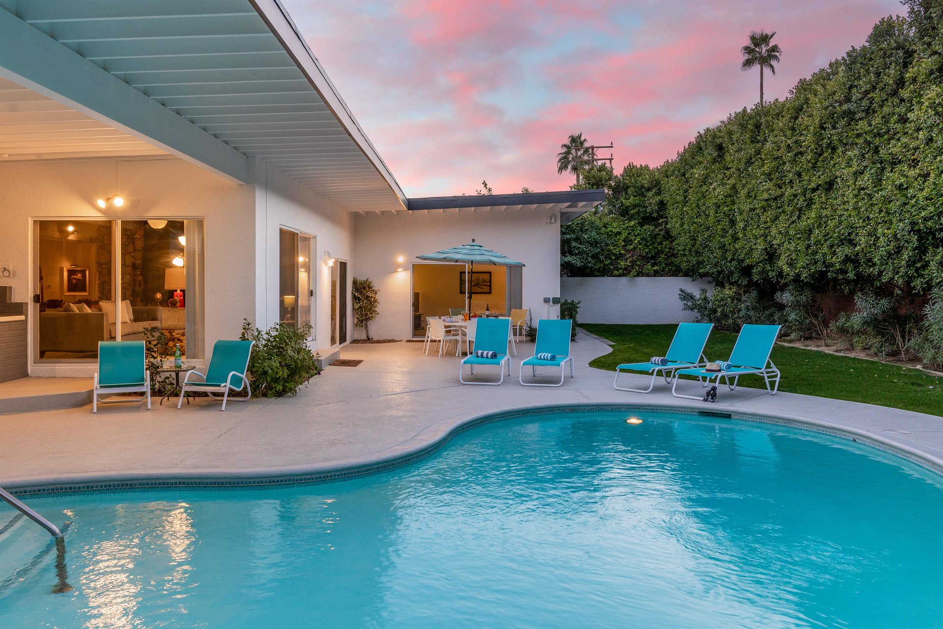 Swim under the setting sun