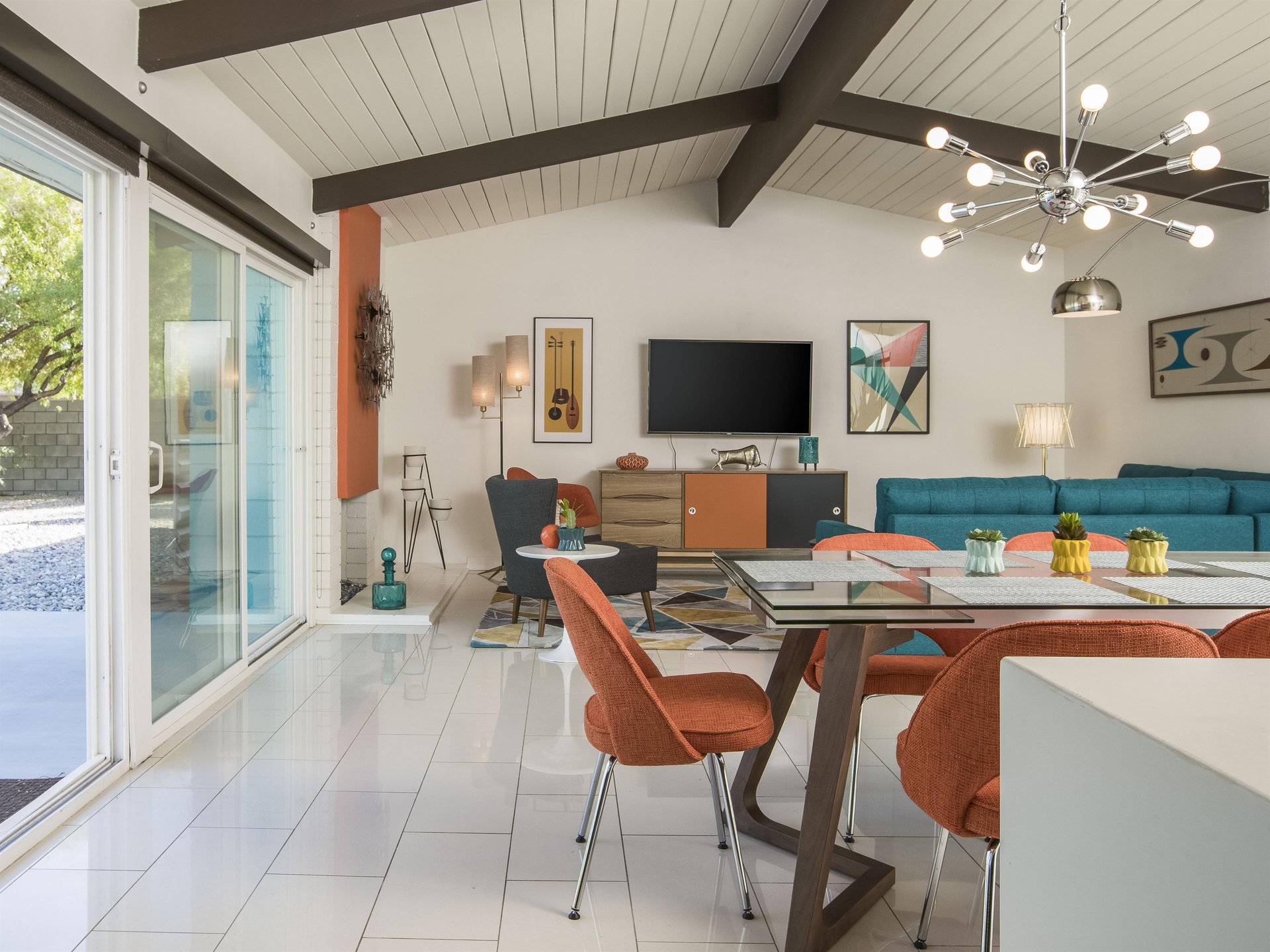 Relax in the bright living space