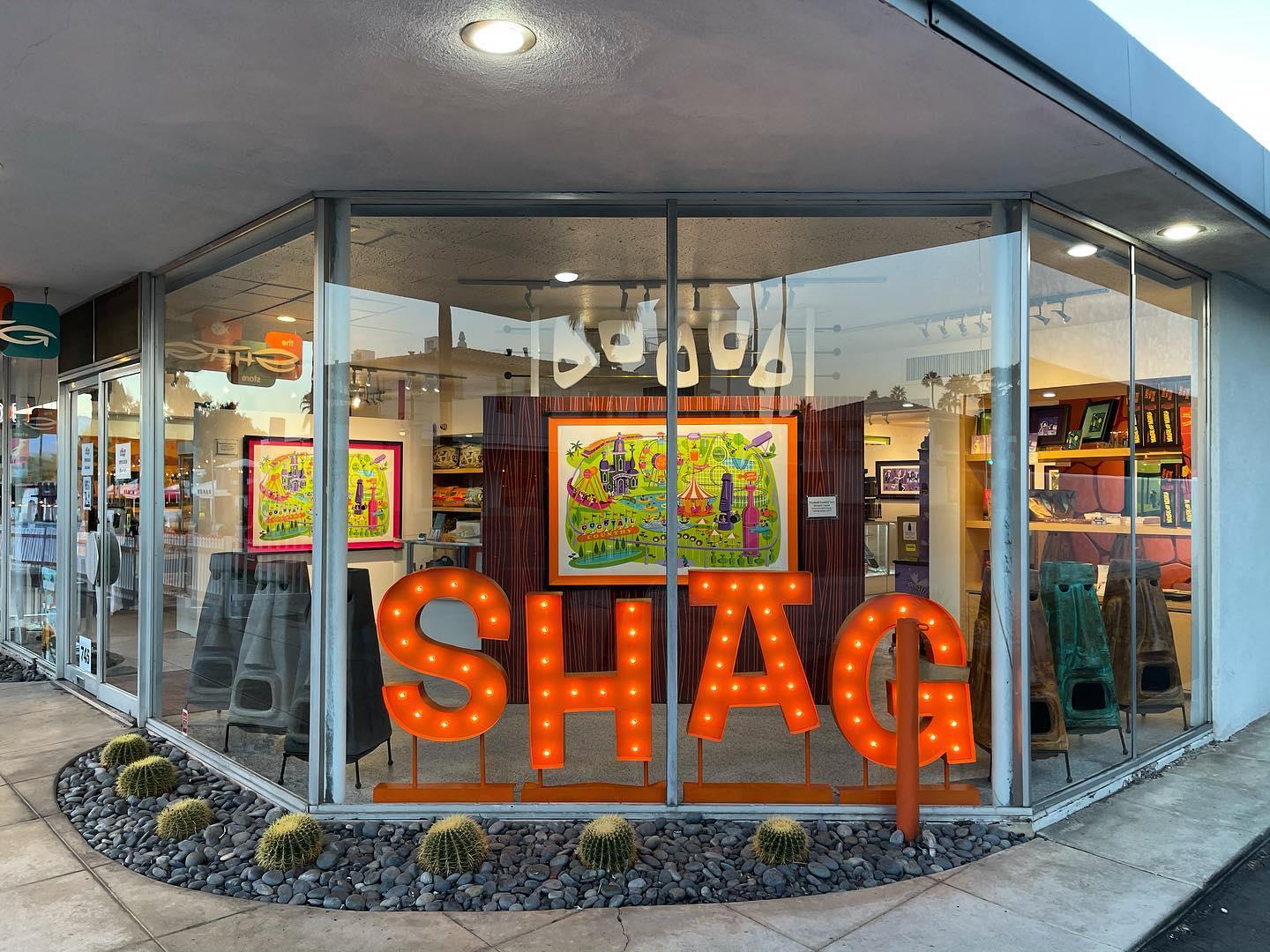 The Shag Store Window Frontage in Palm Springs