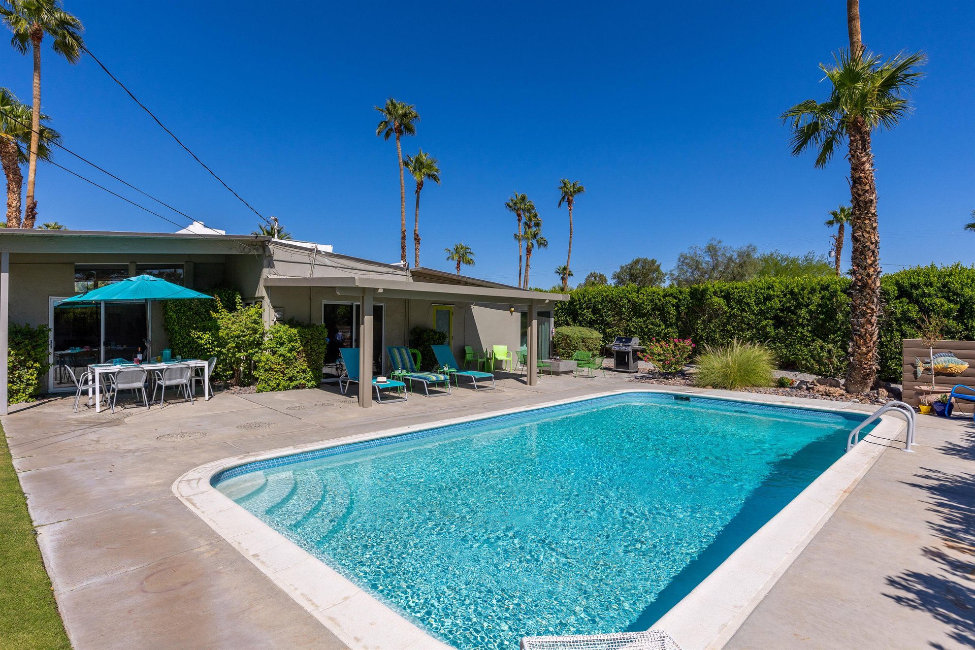 Sparkling large pool
