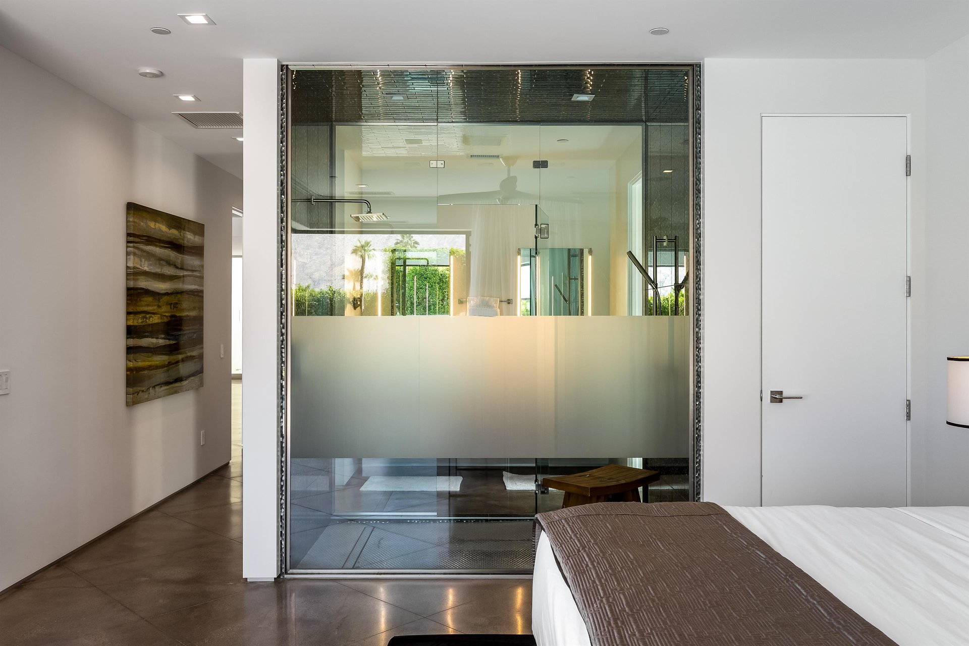 Luxurious double glass shower