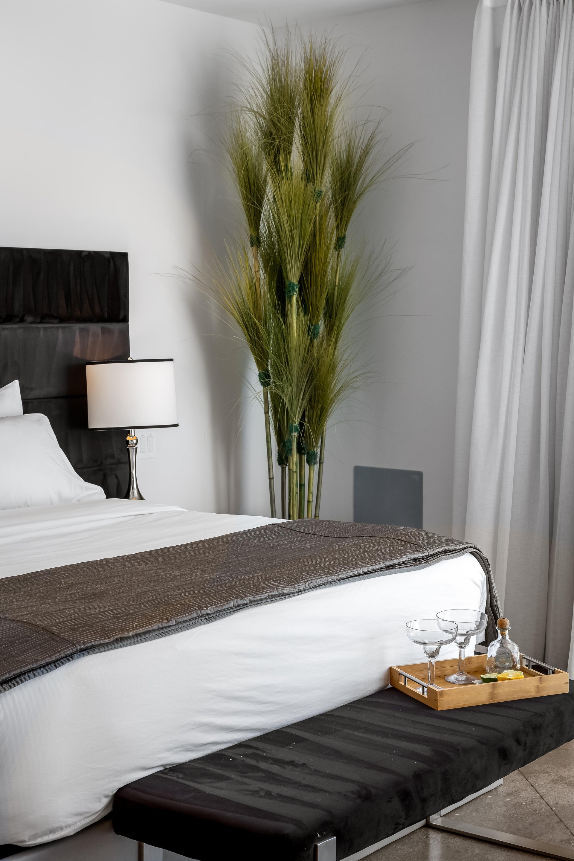 Lavish bedroom plants