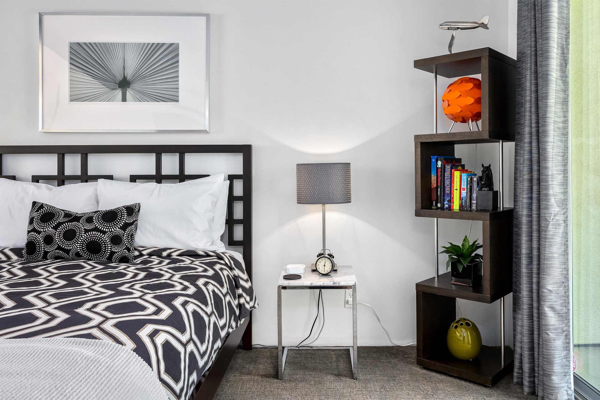 Fun black and white decor