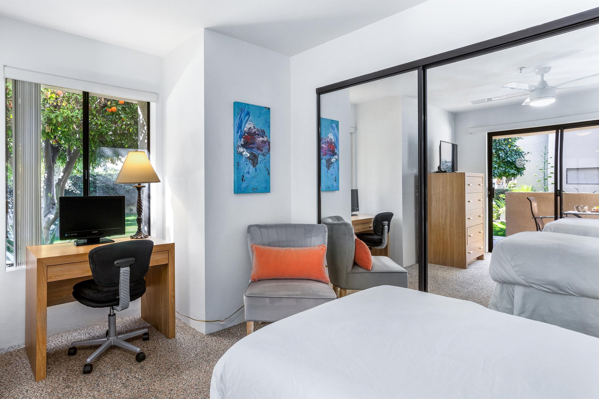 Spacious guest bedroom