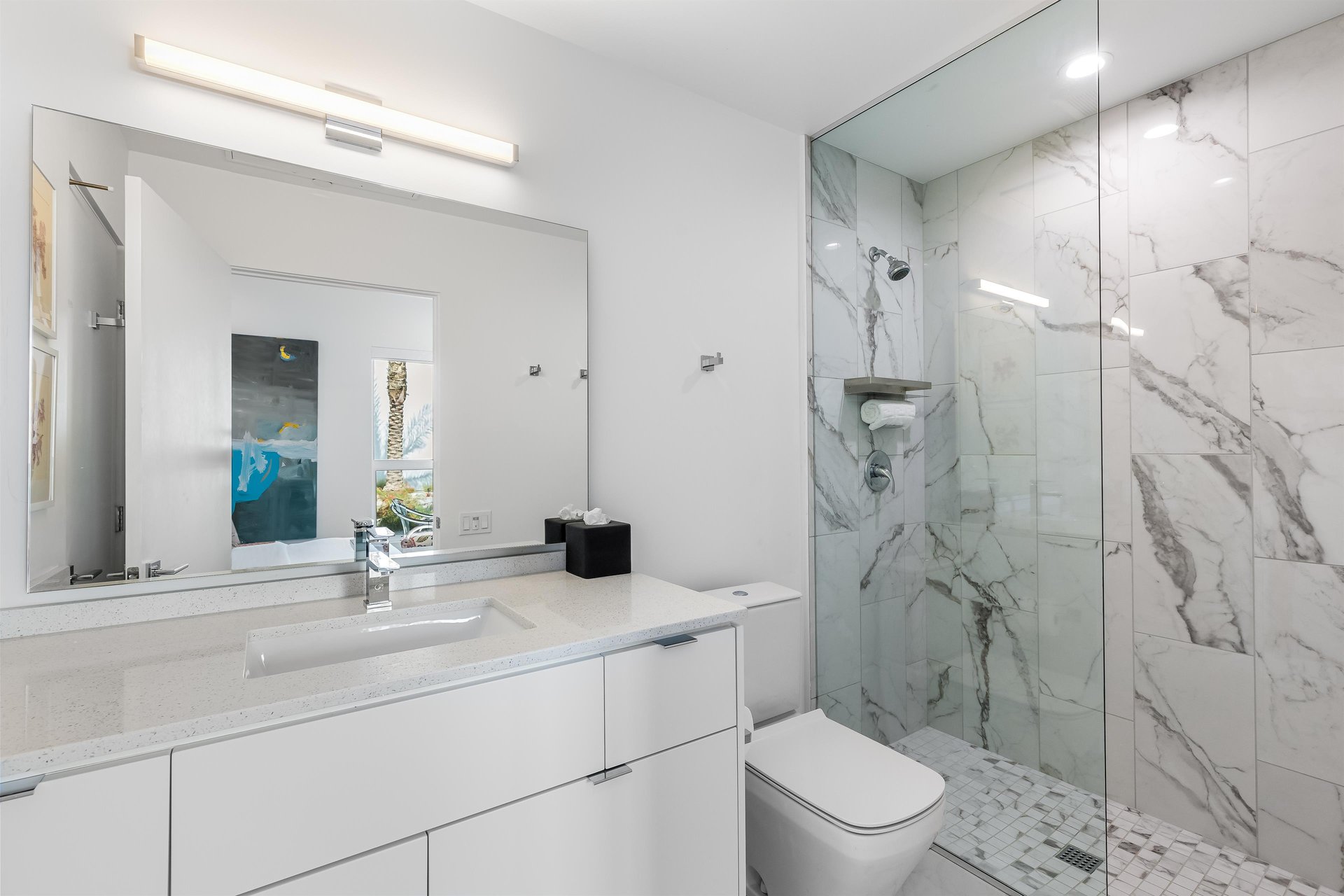 Sparkling guest bathroom