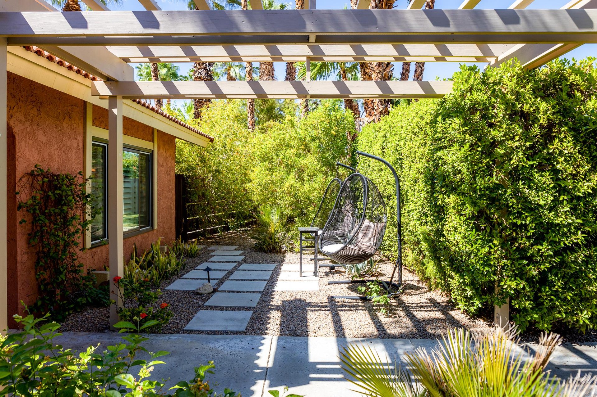 Enjoy a relaxing swing in the front yard
