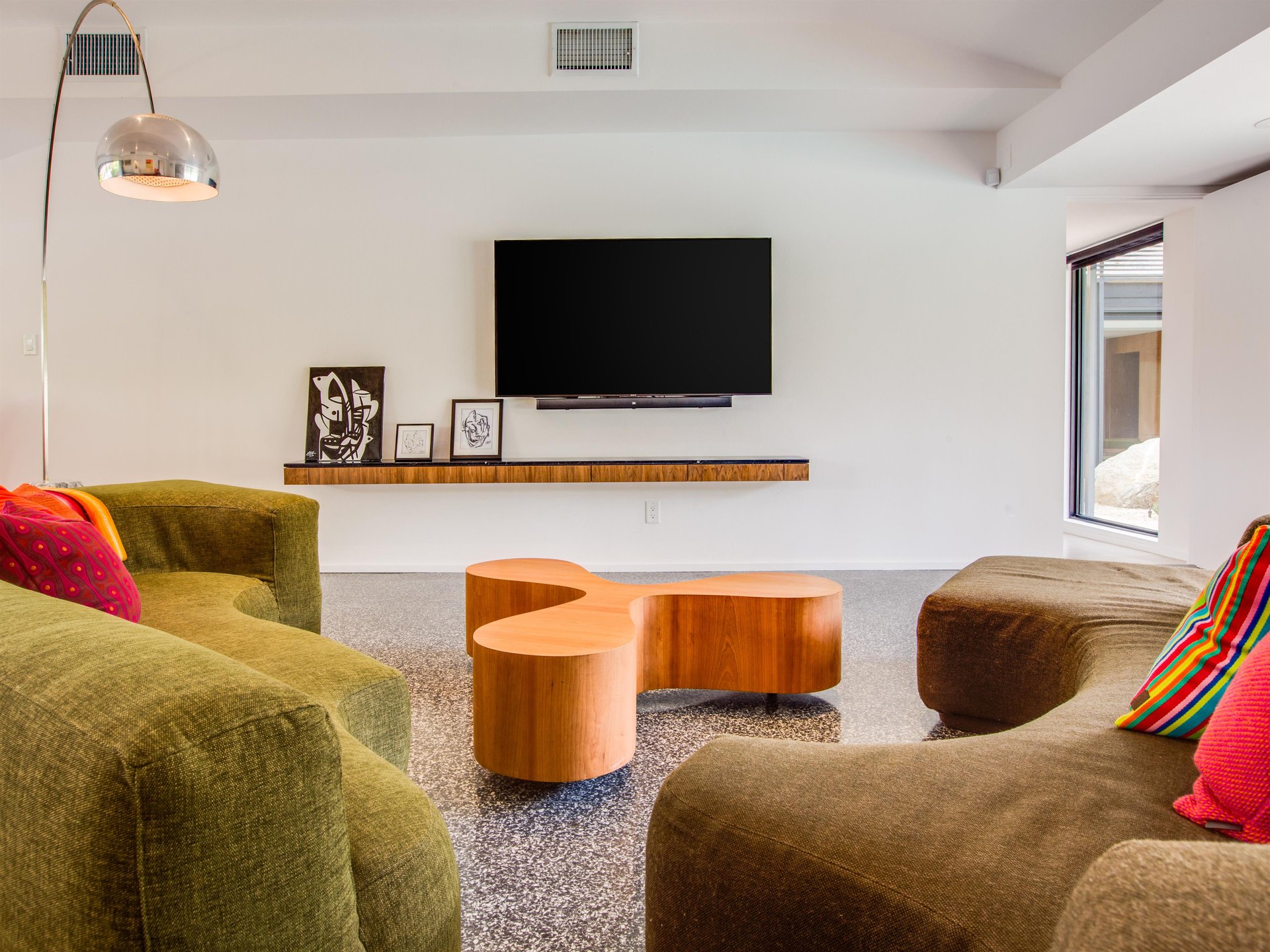 Flat screen TVs for relaxing movie nights