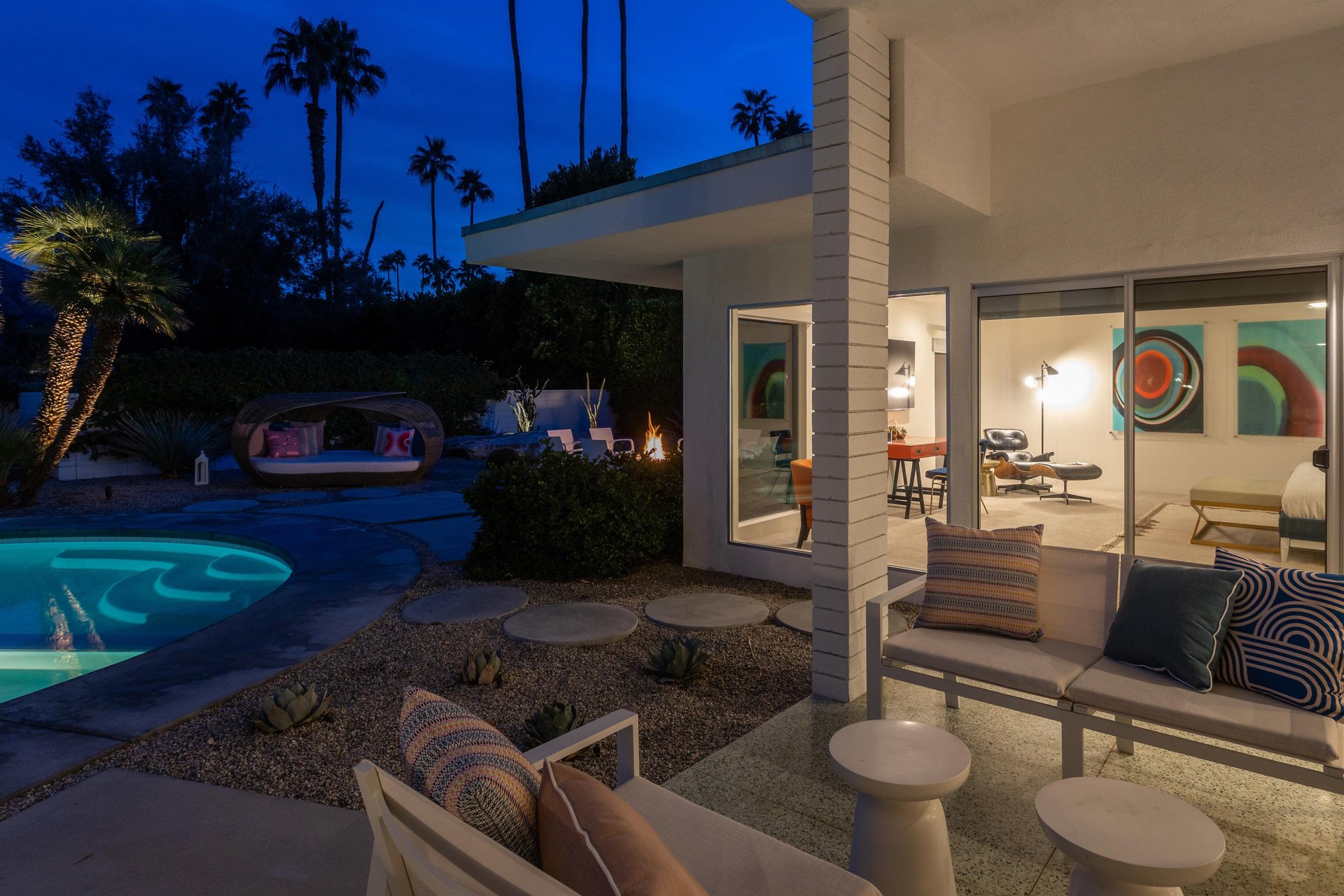 Enjoy an evening cocktail in the outdoor living space