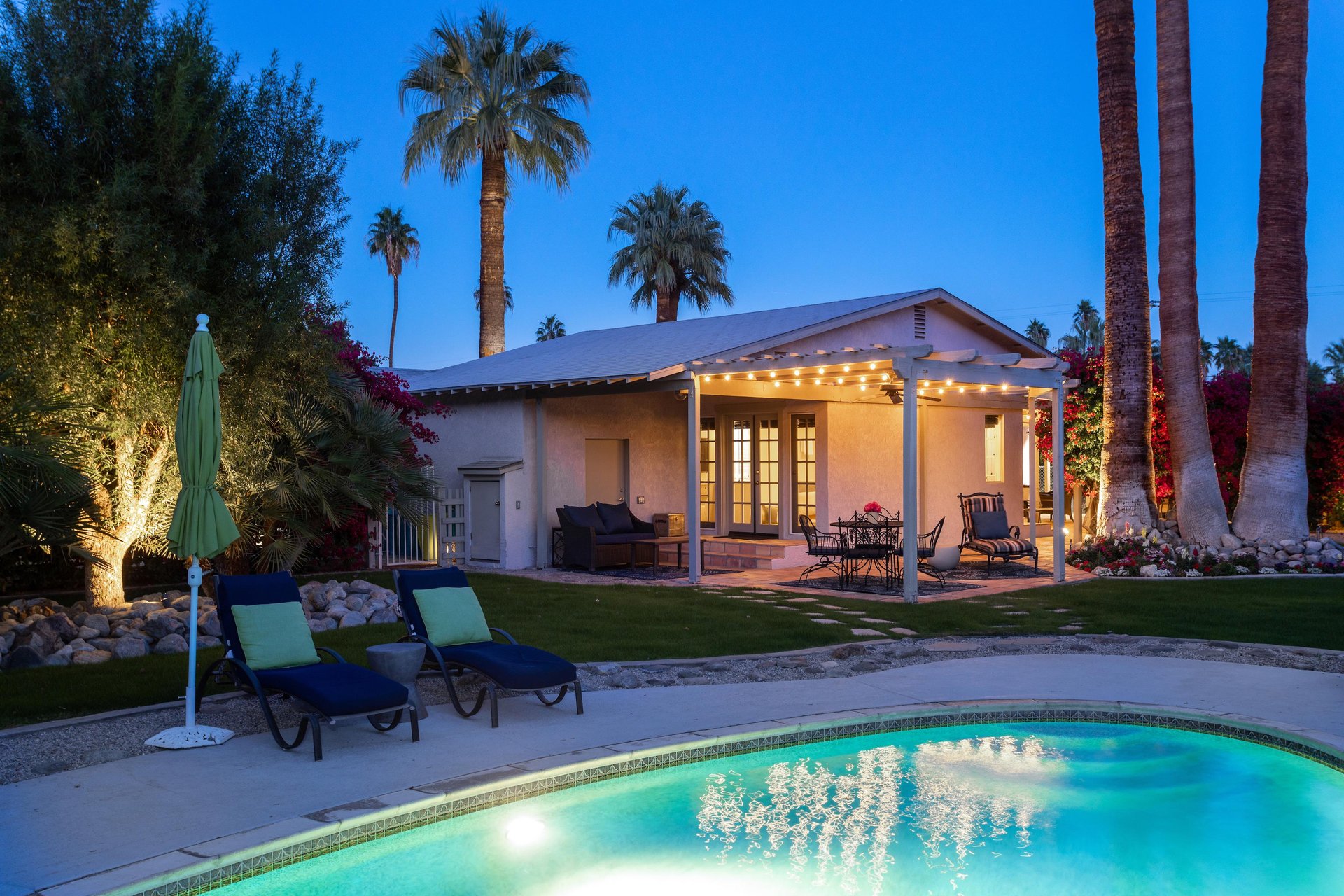 Enjoy an evening swim