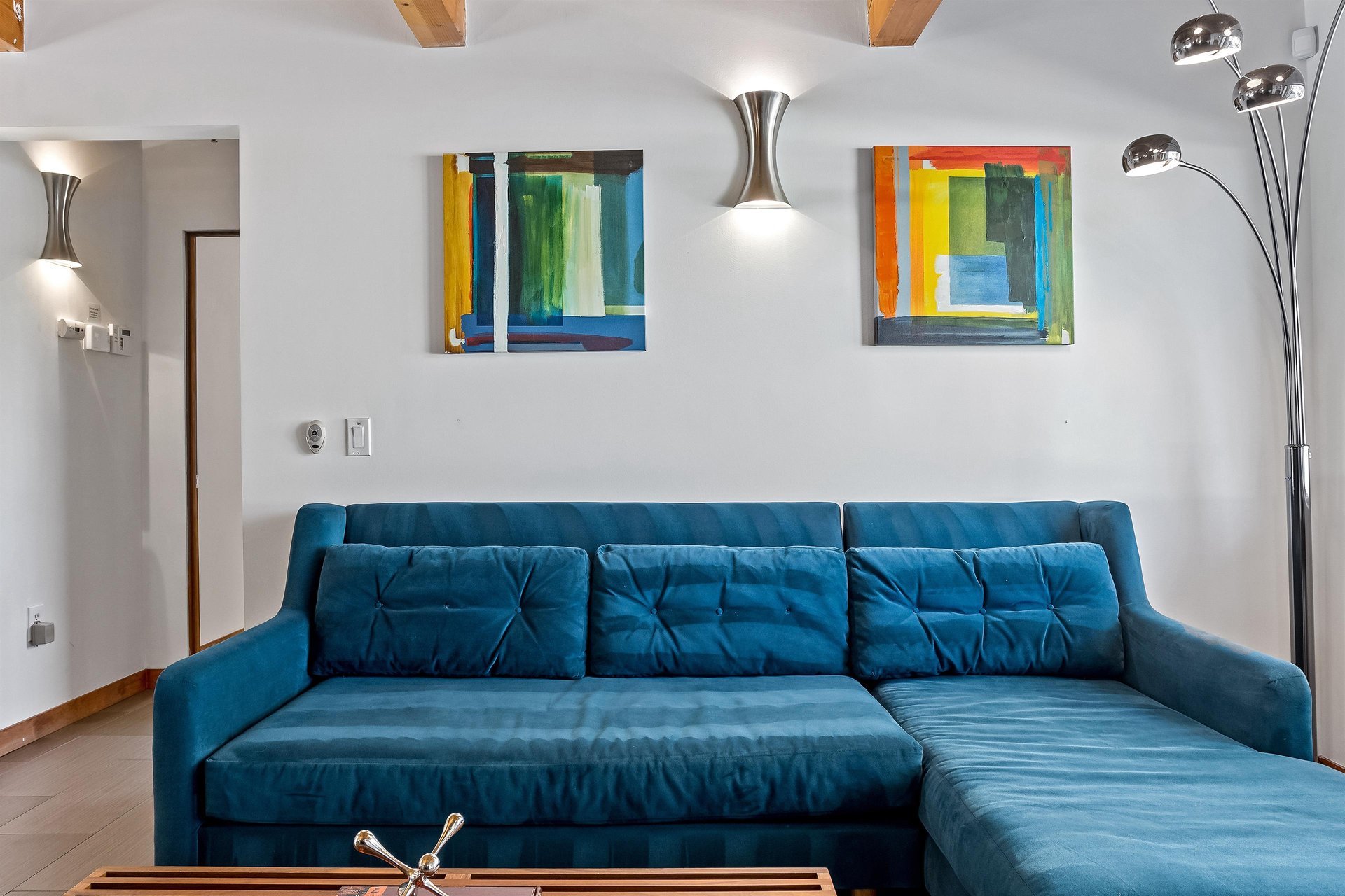 Put your feet up and relax on the comfy sofa