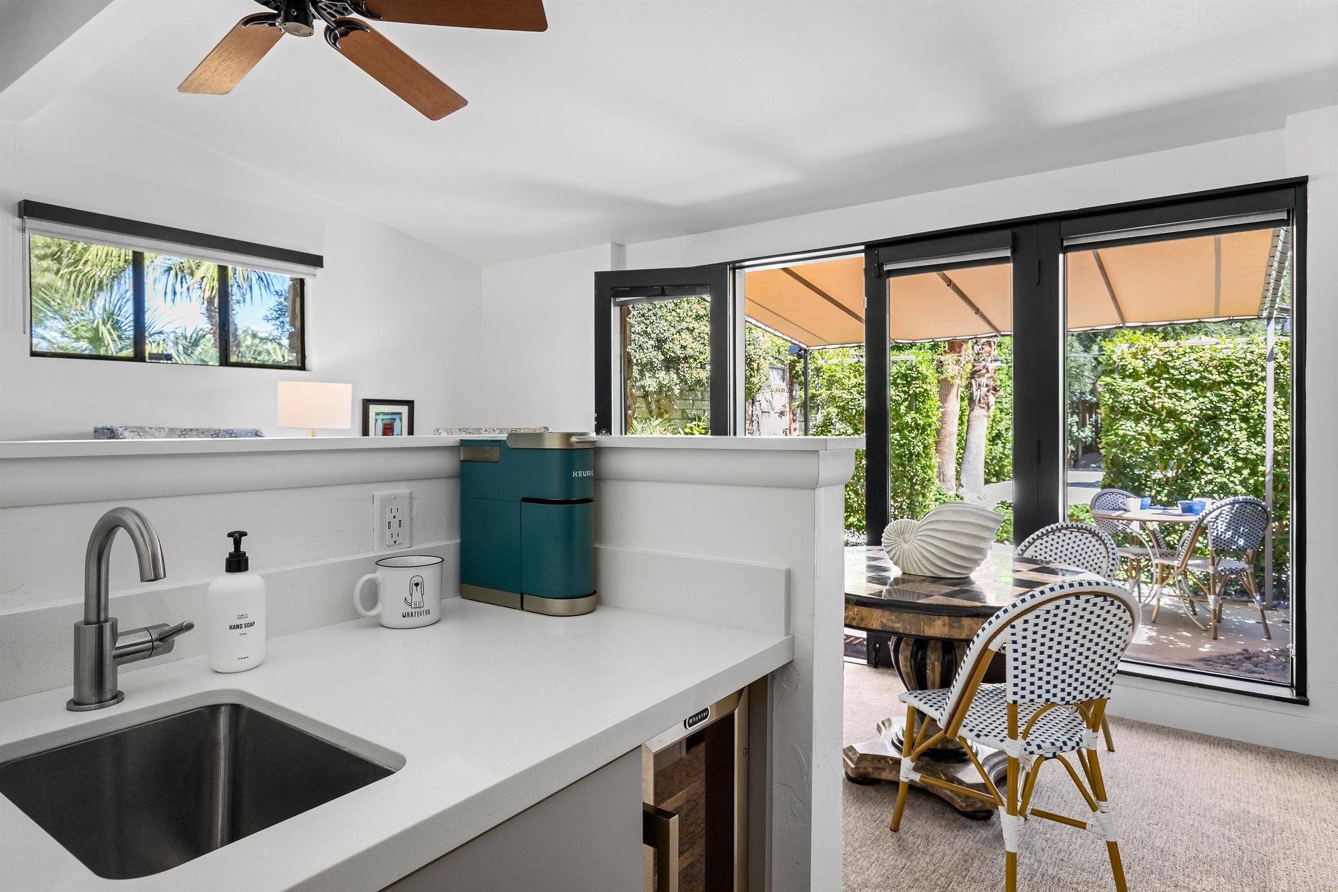 Includes a coffee maker