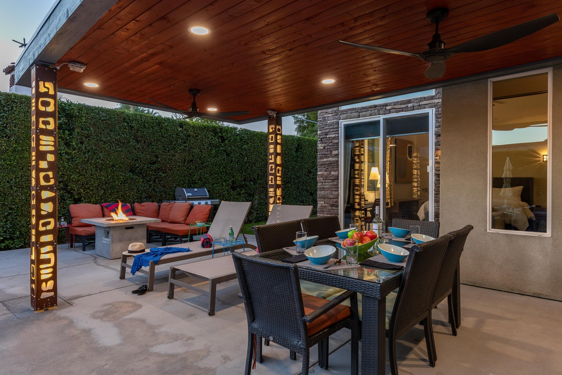 Lots of patio seating