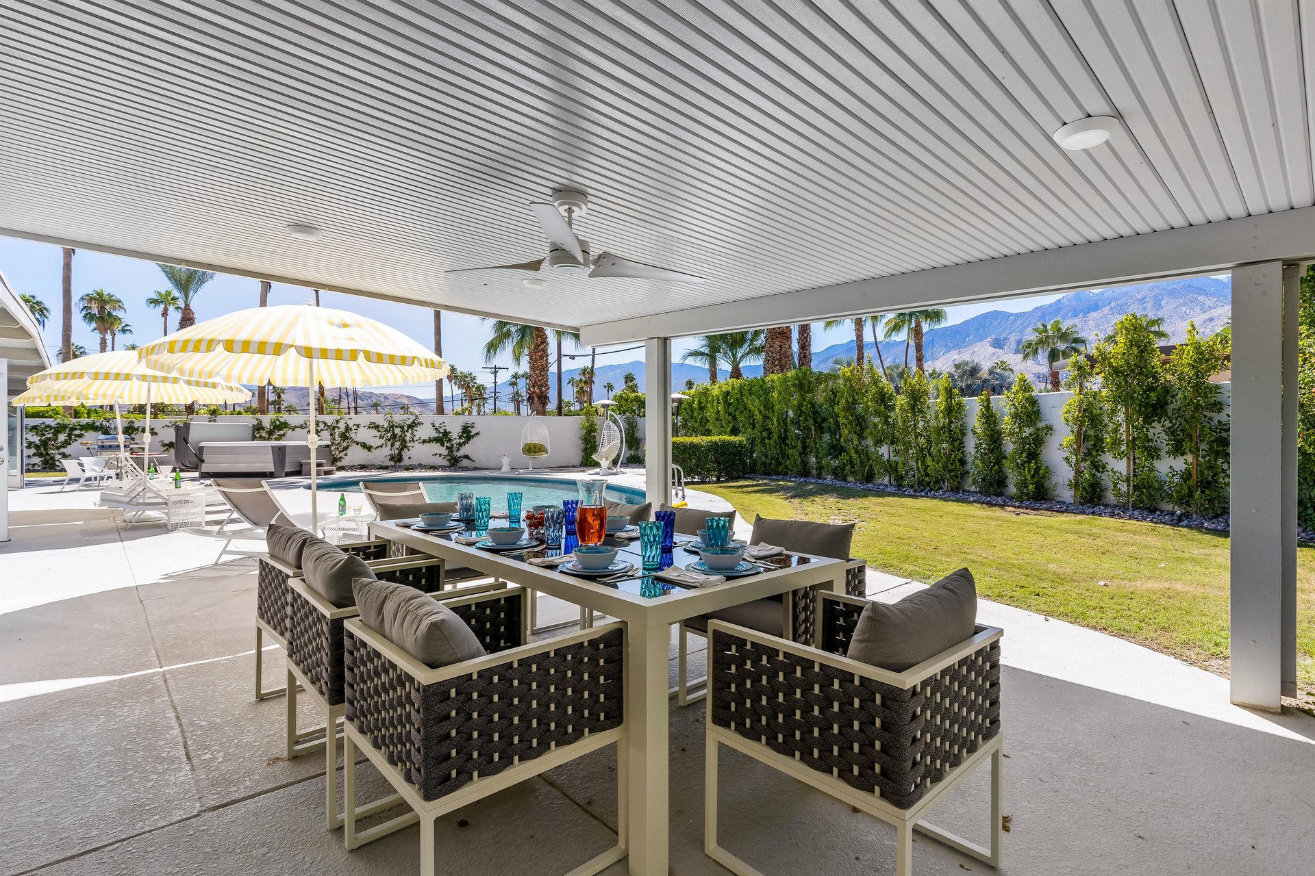 Large shaded patio area