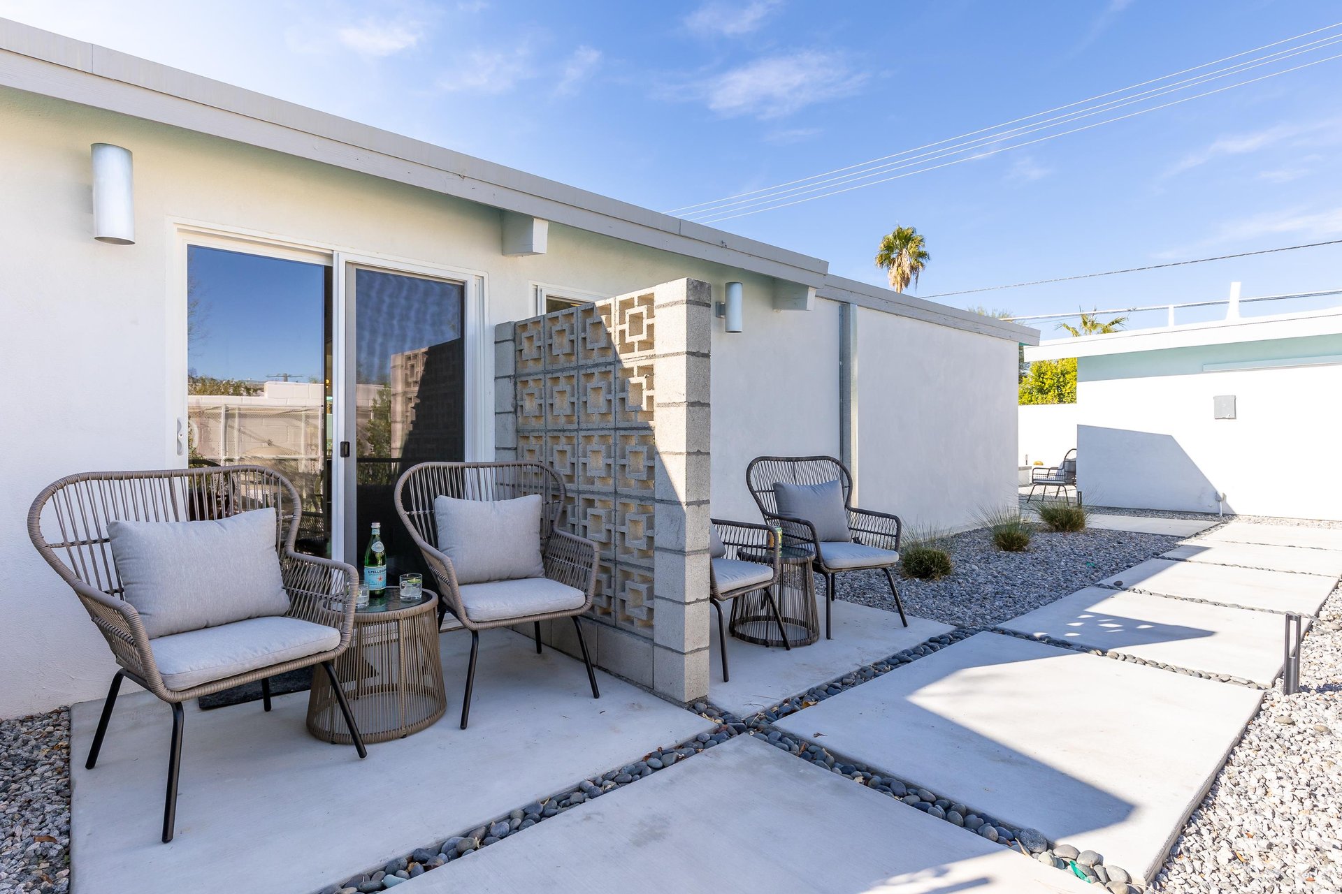 Outdoor patio perfect for morning coffee