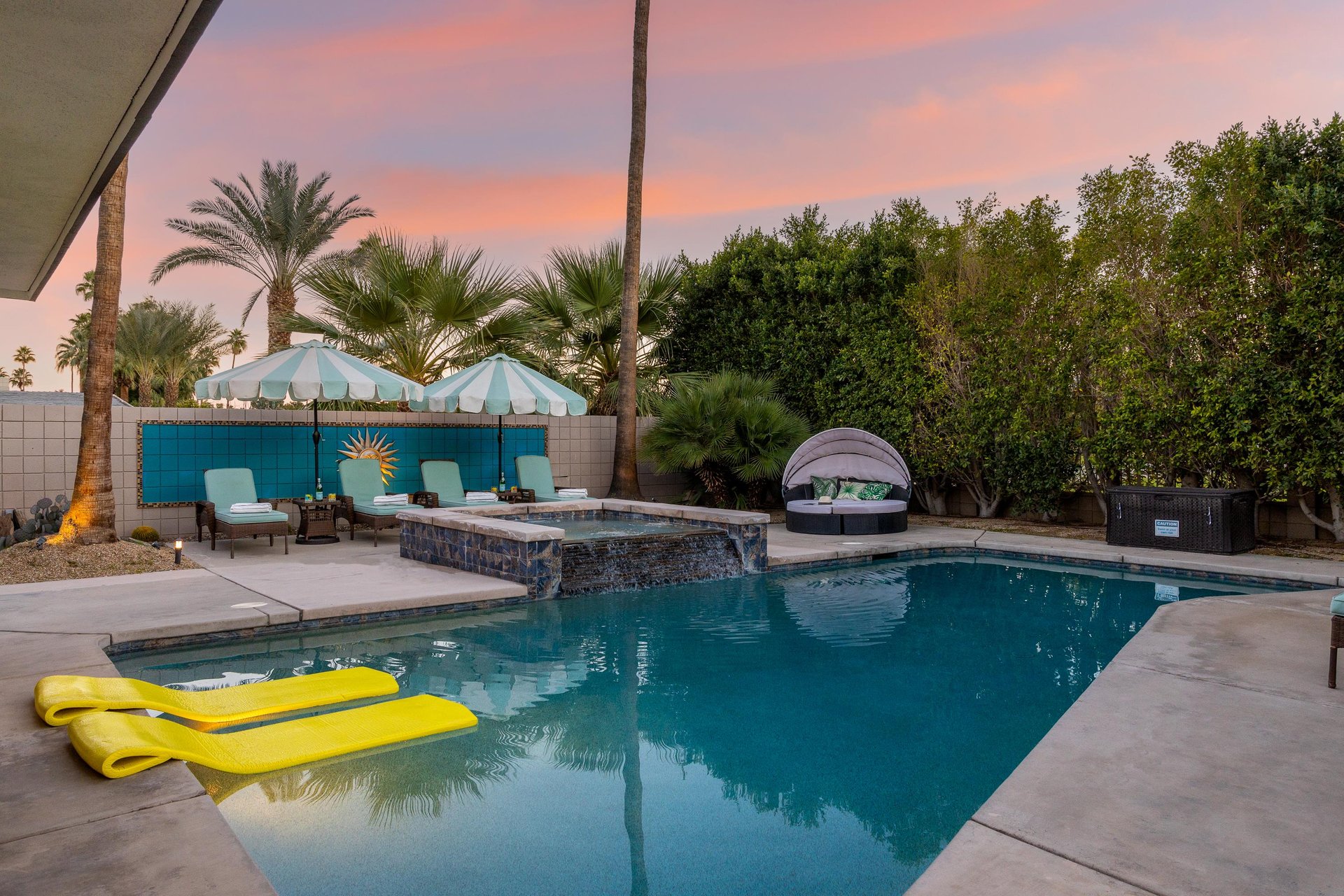 Watch the sunsets as you relax in the pool