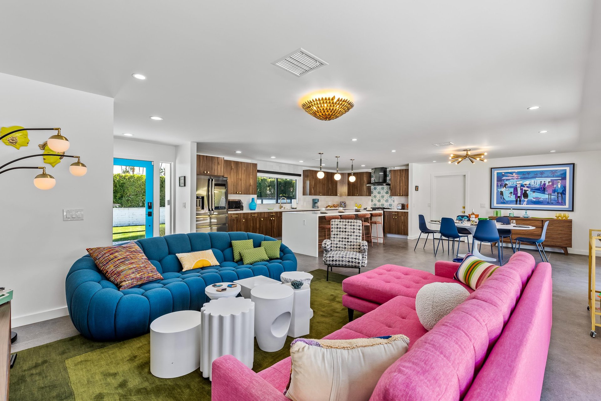 A colorful living room