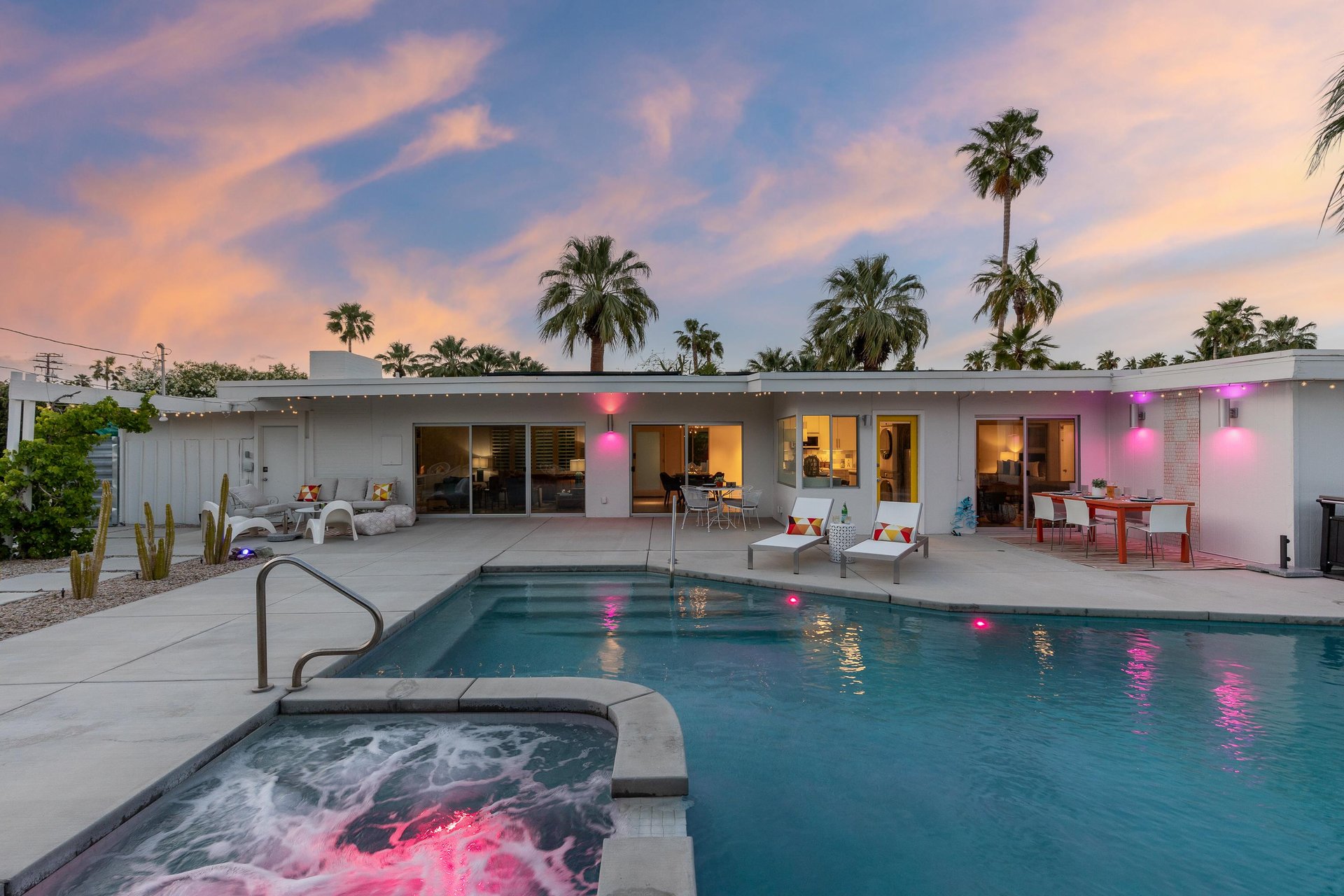 Gorgeous sunsets by the pool