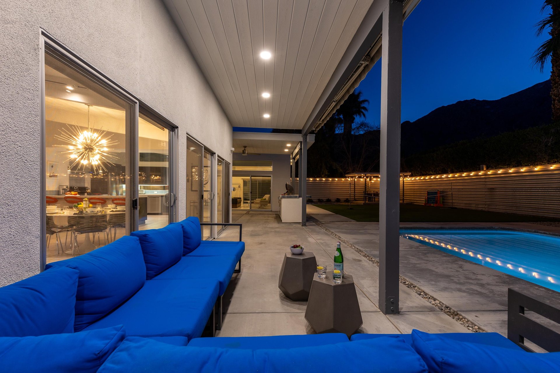 Relax on the covered patio