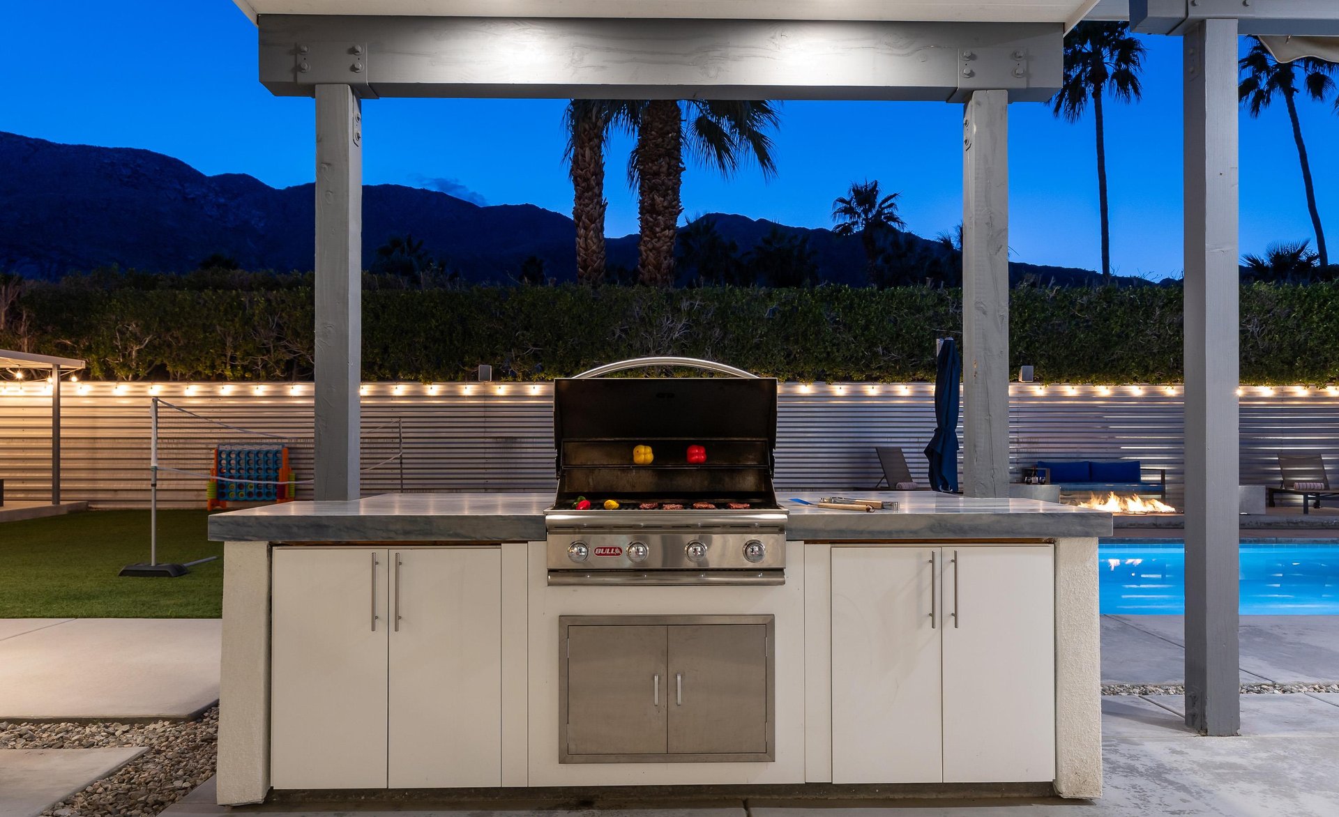 Upgraded outdoor kitchen