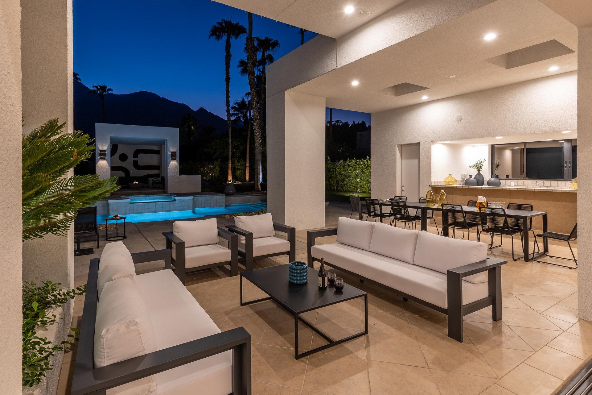 Luxurious outdoor patio