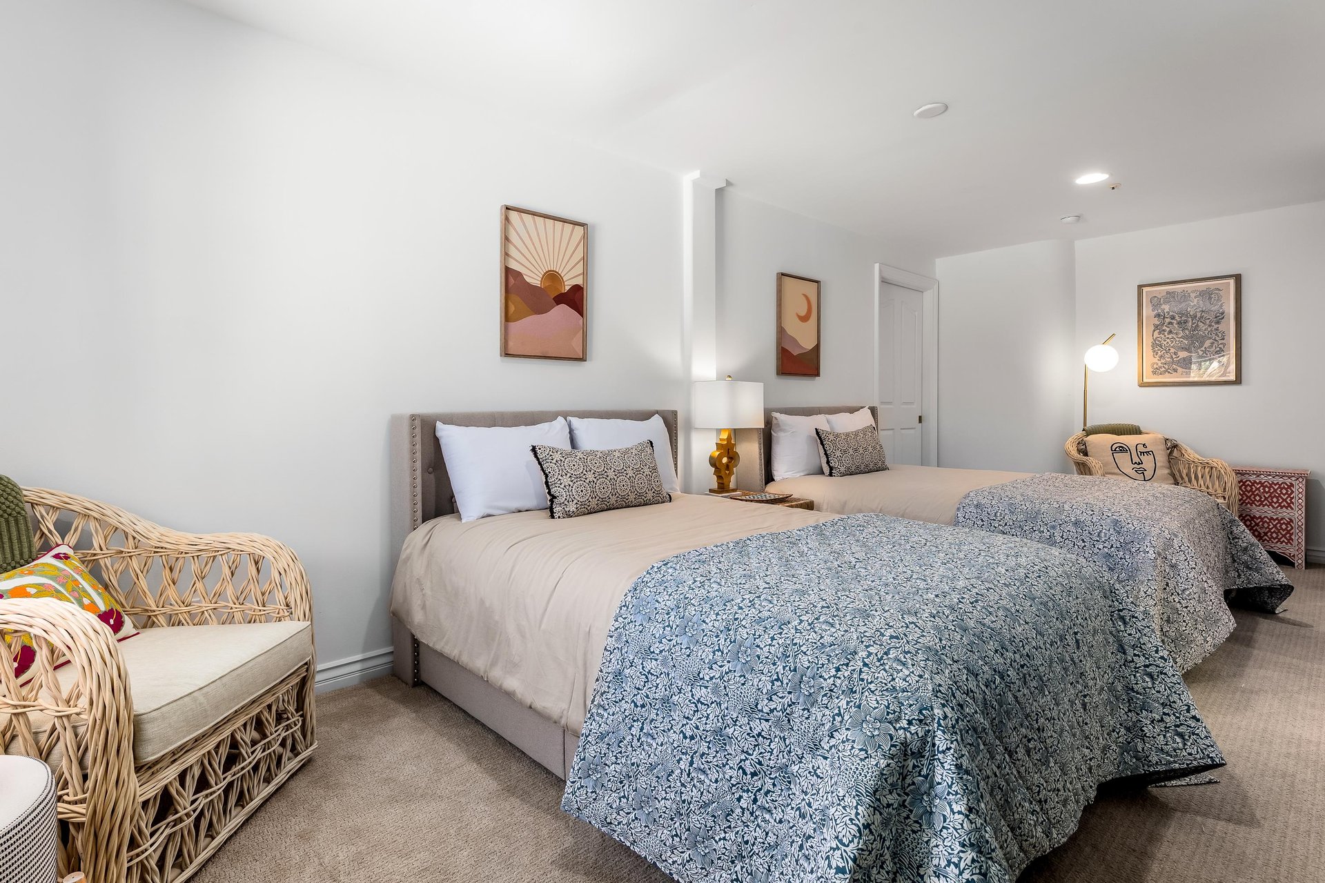 Peaceful guest bedroom
