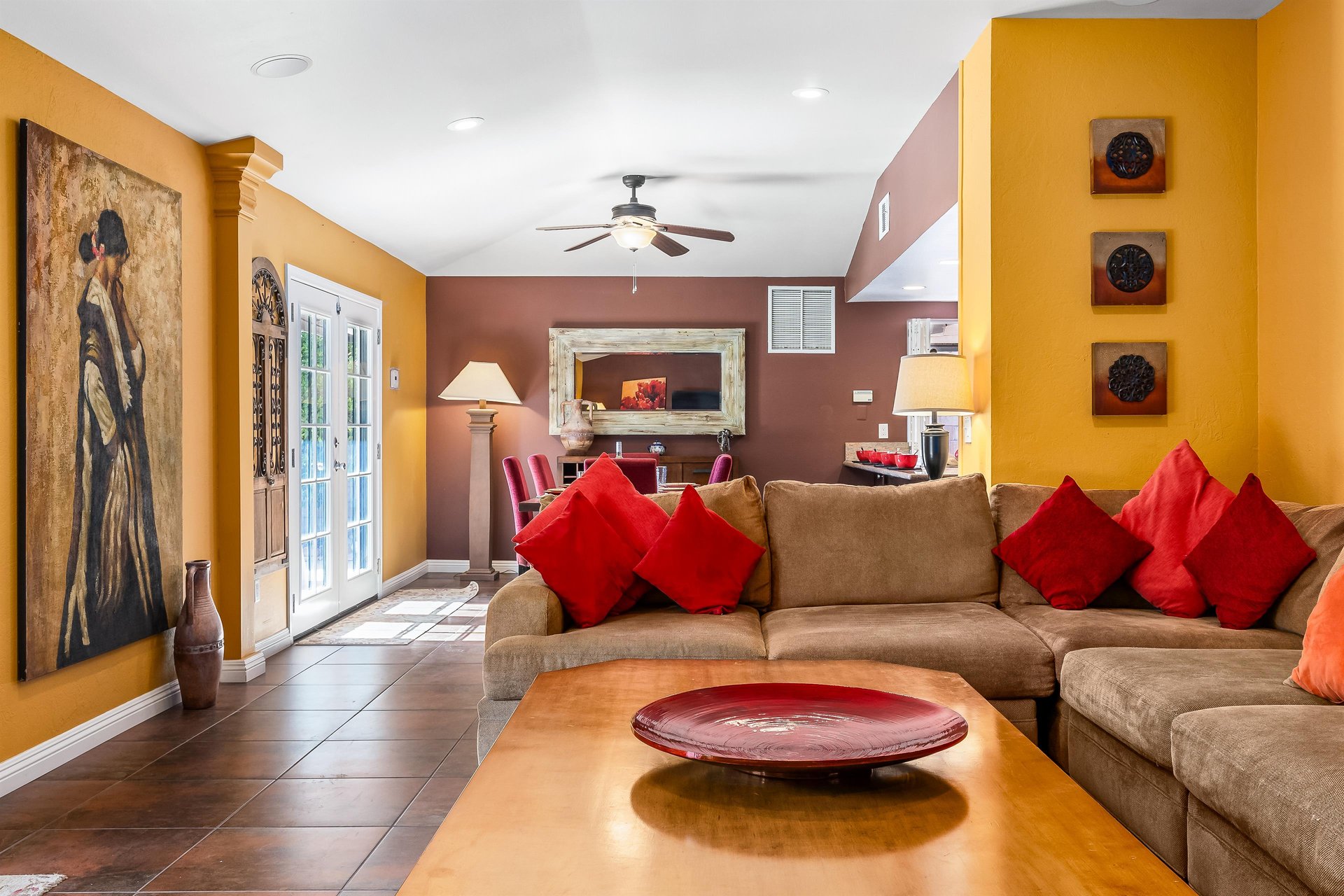 Comfortable couch perfect for game night