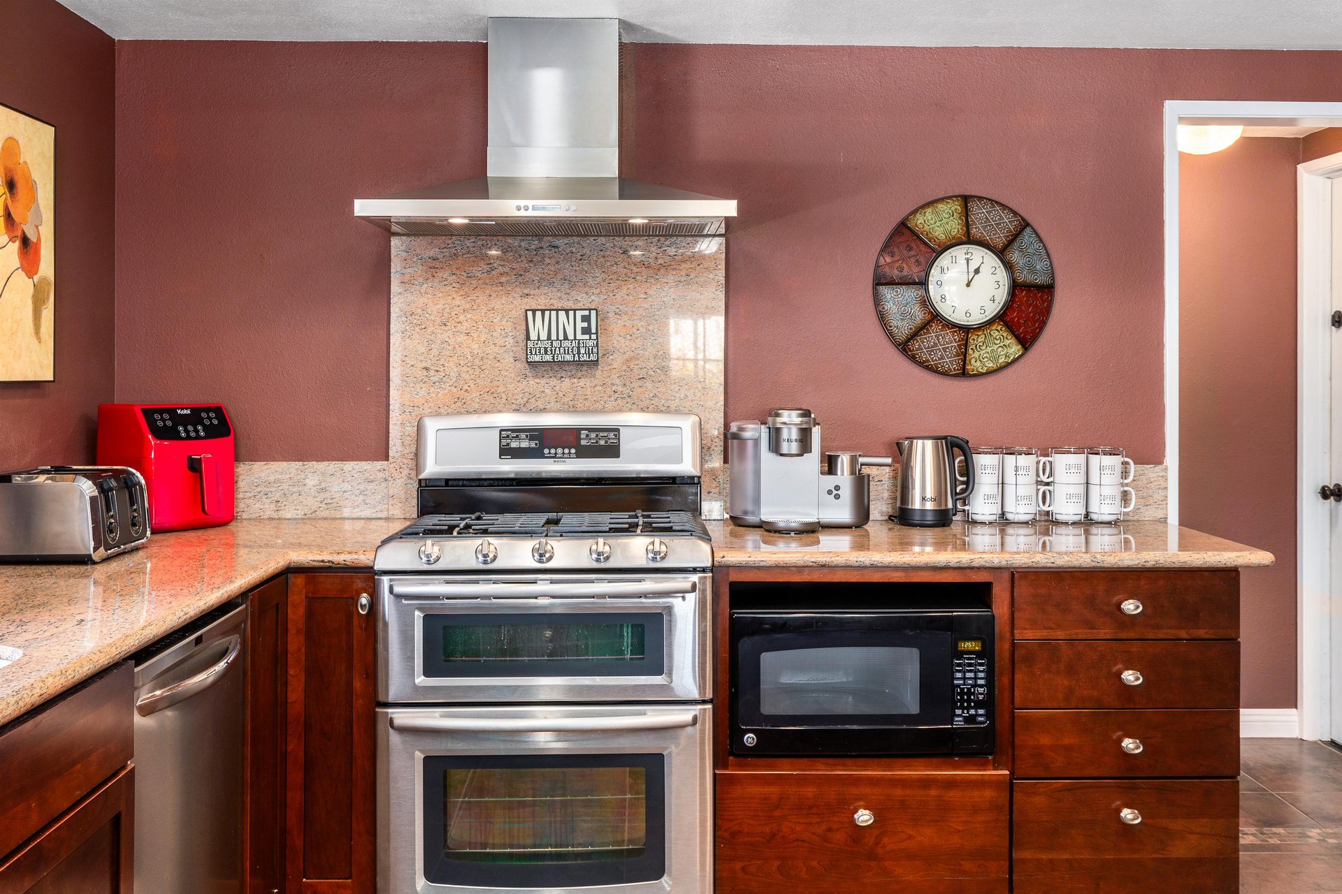 Stainless kitchen appliances