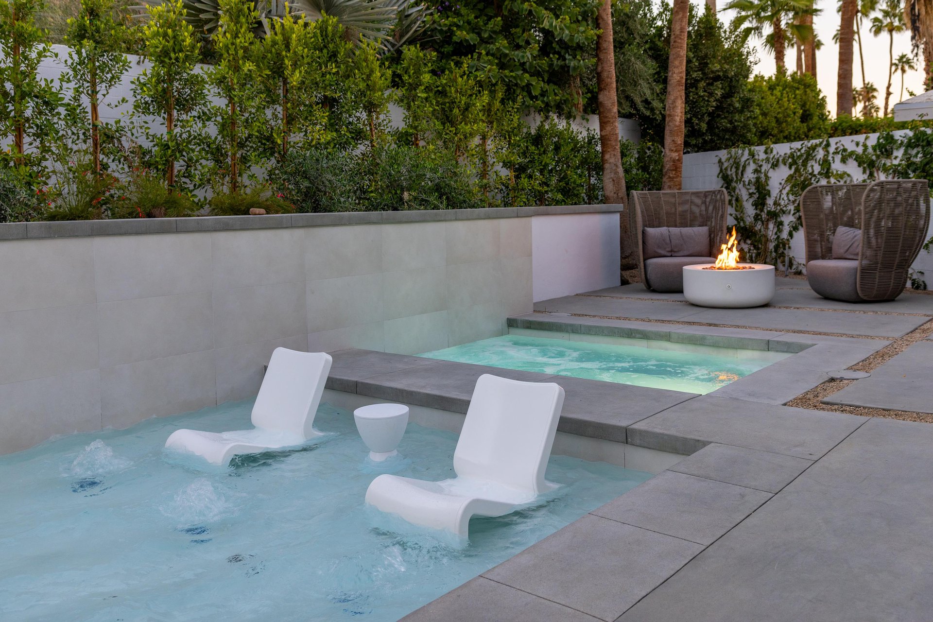 Take a dip and turn on the firepit