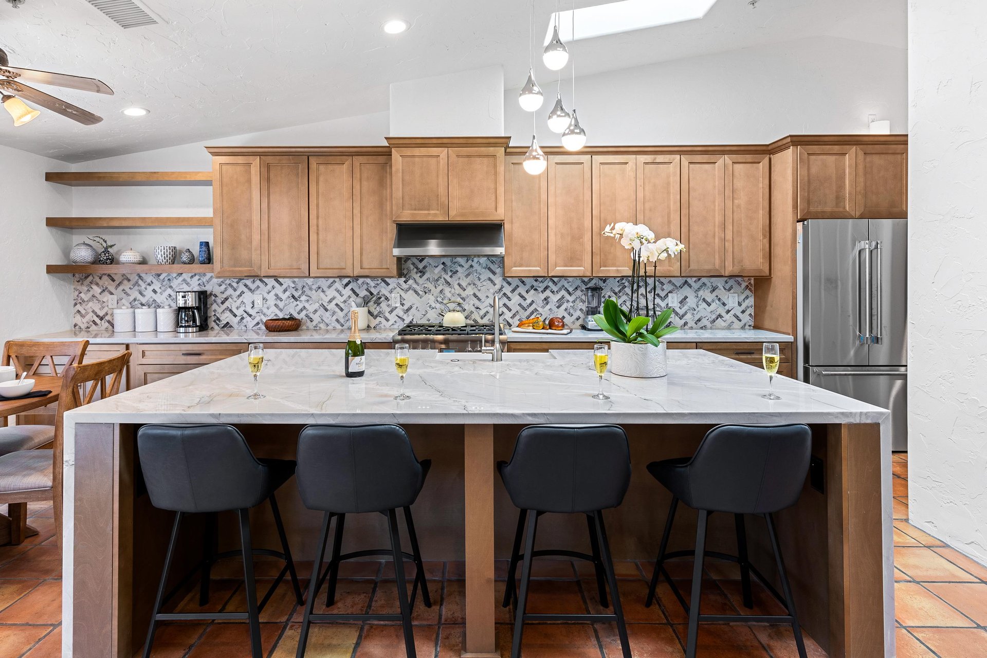 Pull up a seat at this beautiful kitchen island