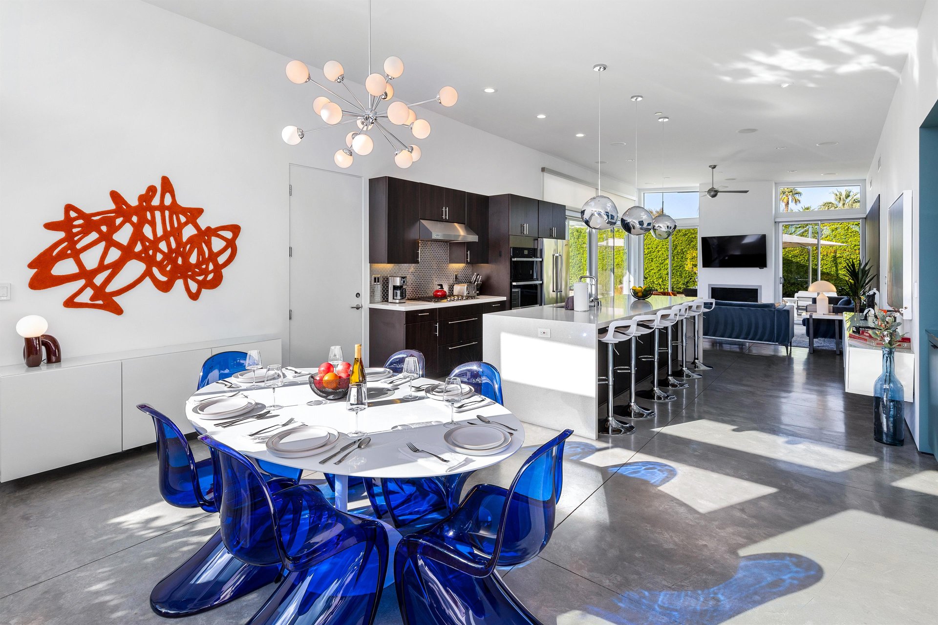 Open concept dining  kitchen  living room