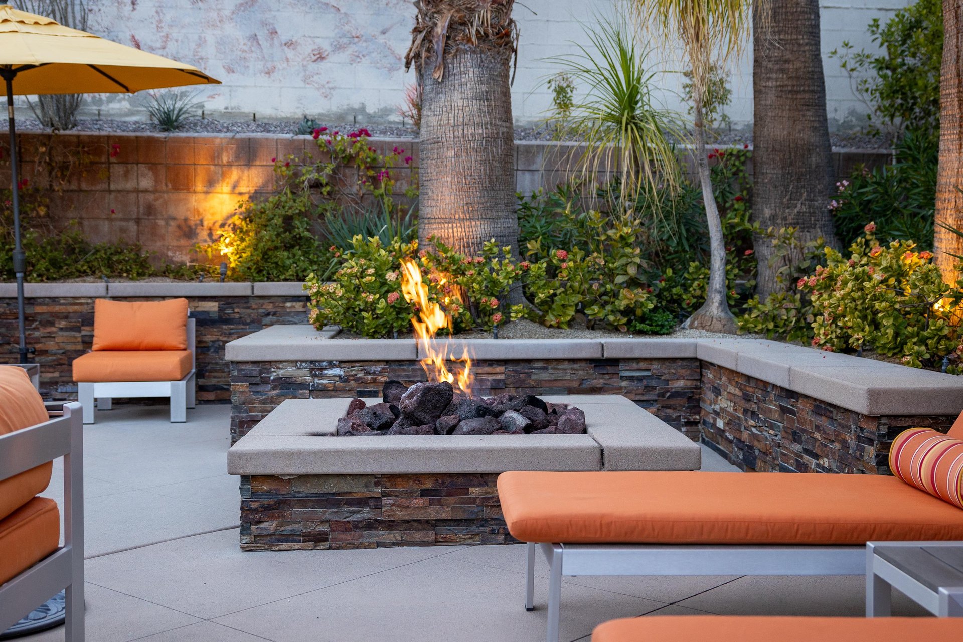 Sip some wine with friends around the firepit