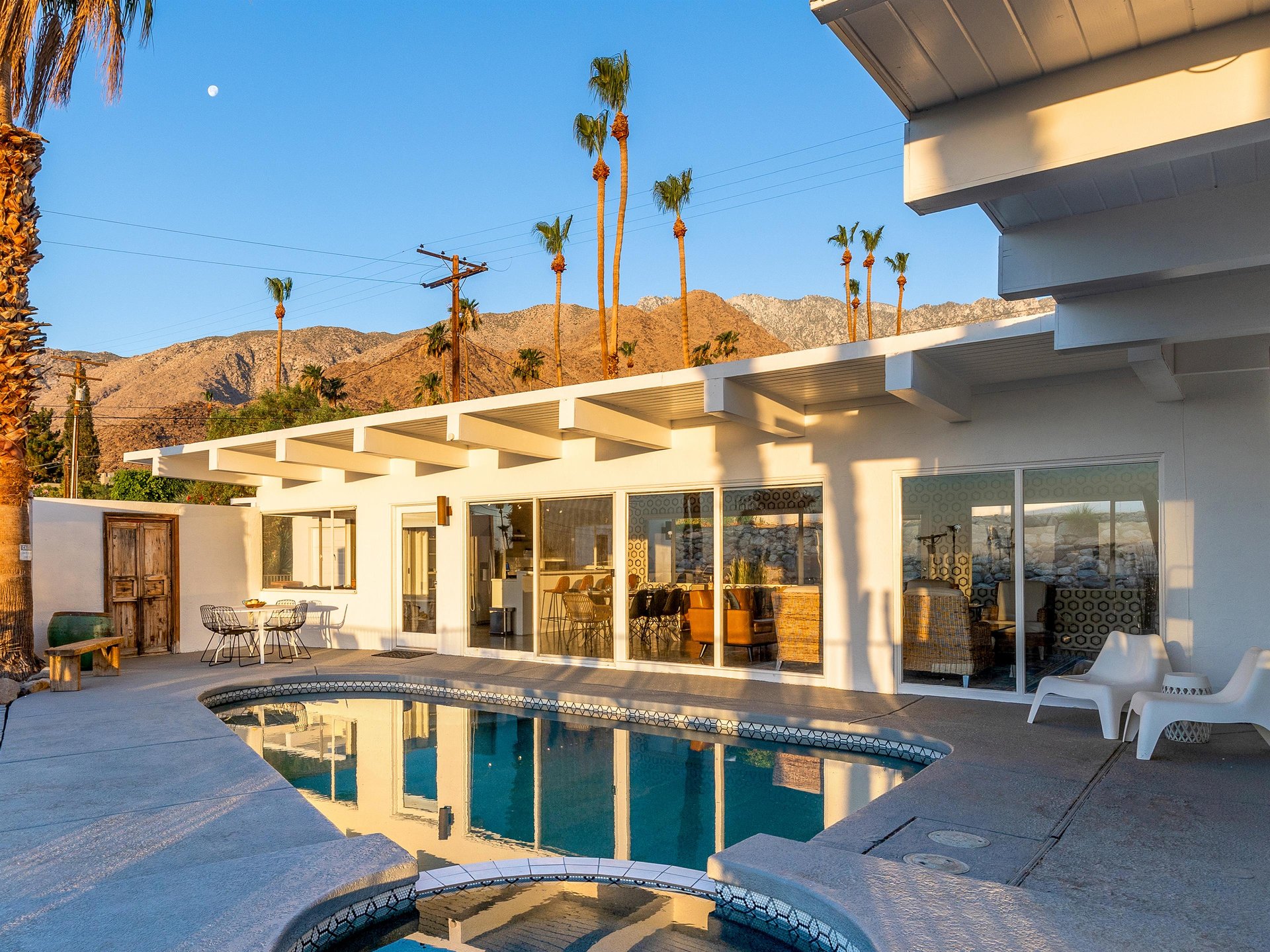 The pool is lovely any time of day