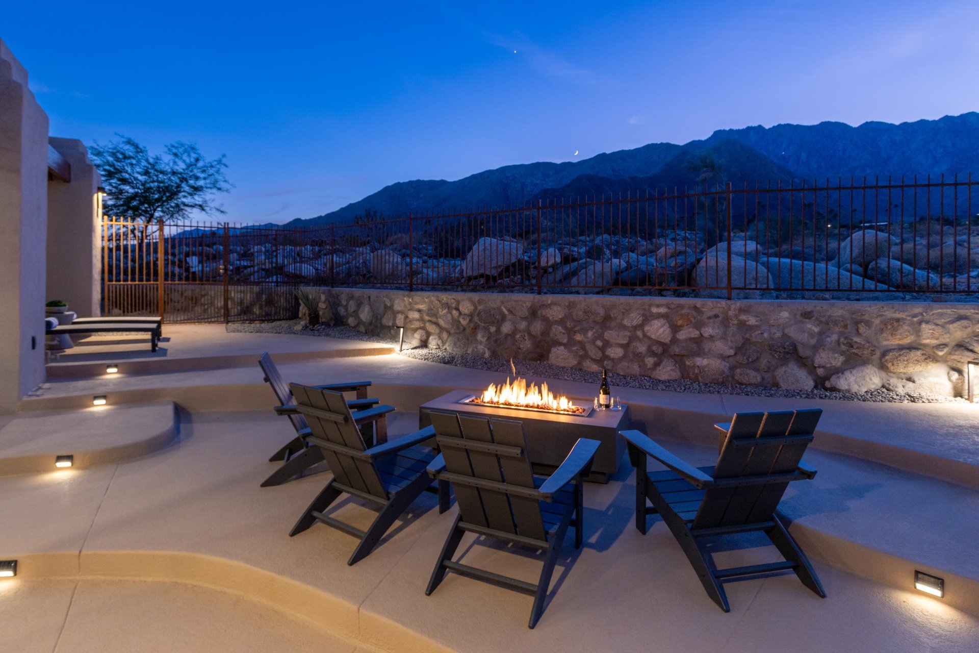 Gather around the firepit with a cocktail