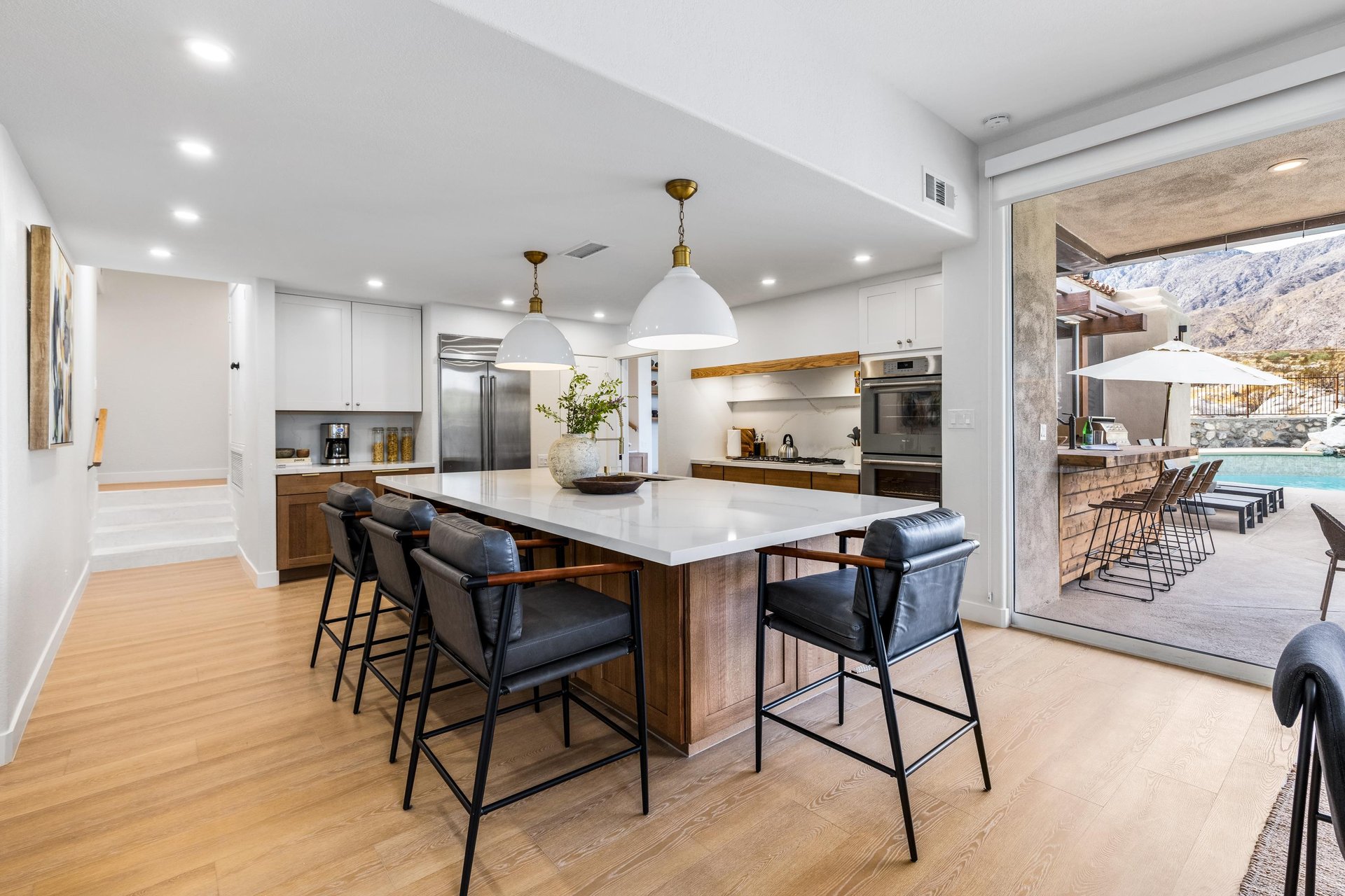 Gather around the island for breakfast