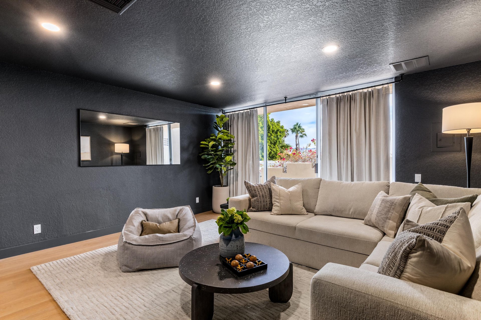 Comfy, cozy, beautifully designed media room