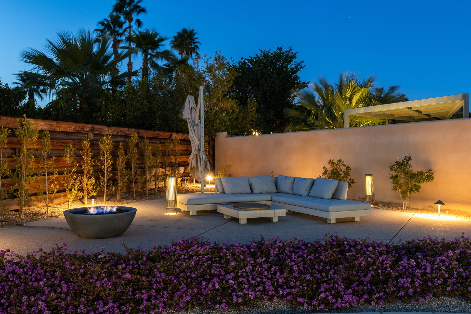 Gather around the firepit with your family and friends