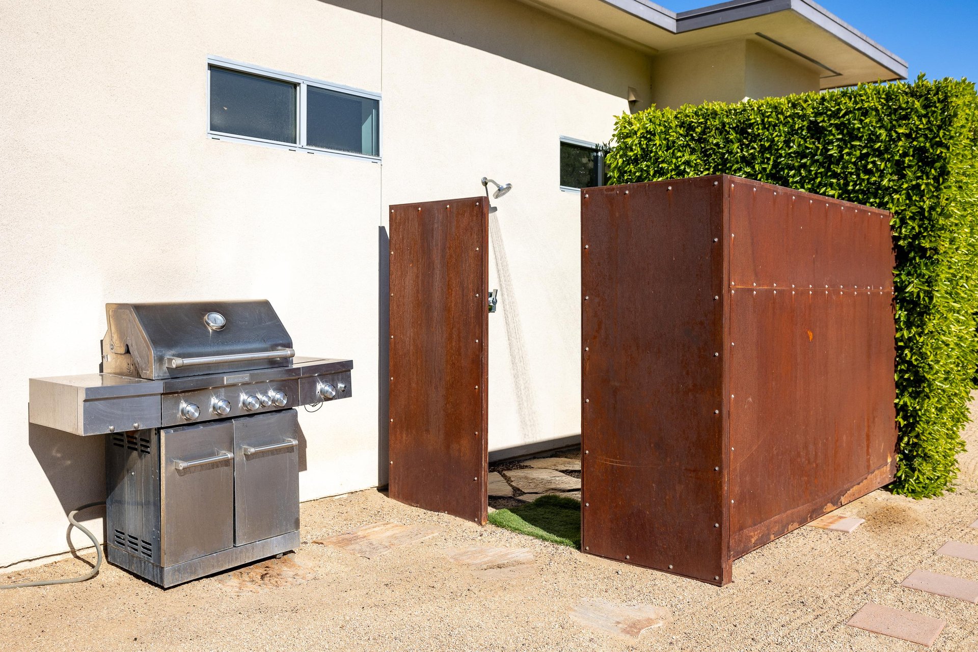 BBQ and Outdoor Shower