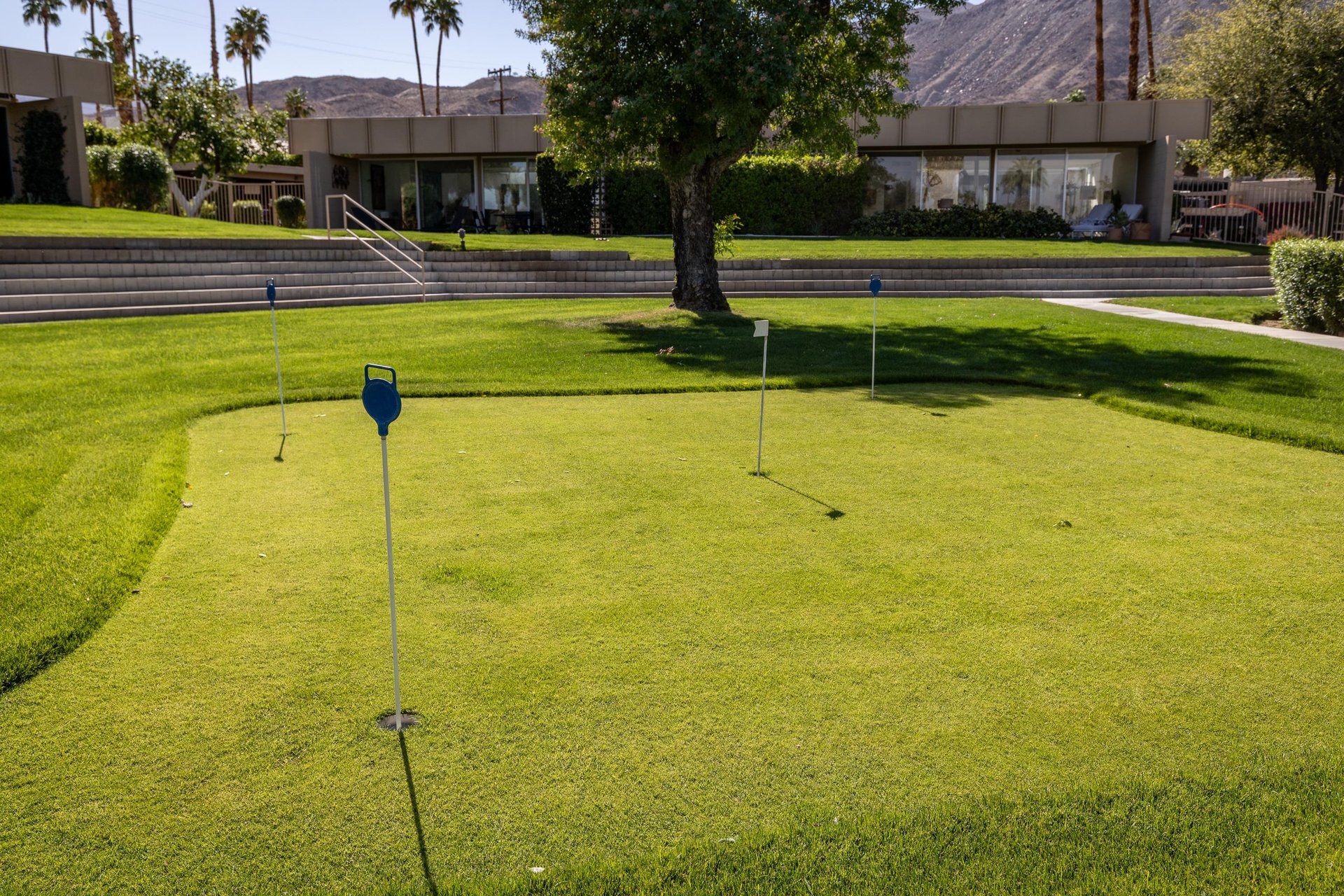 Enjoy a golf putting green