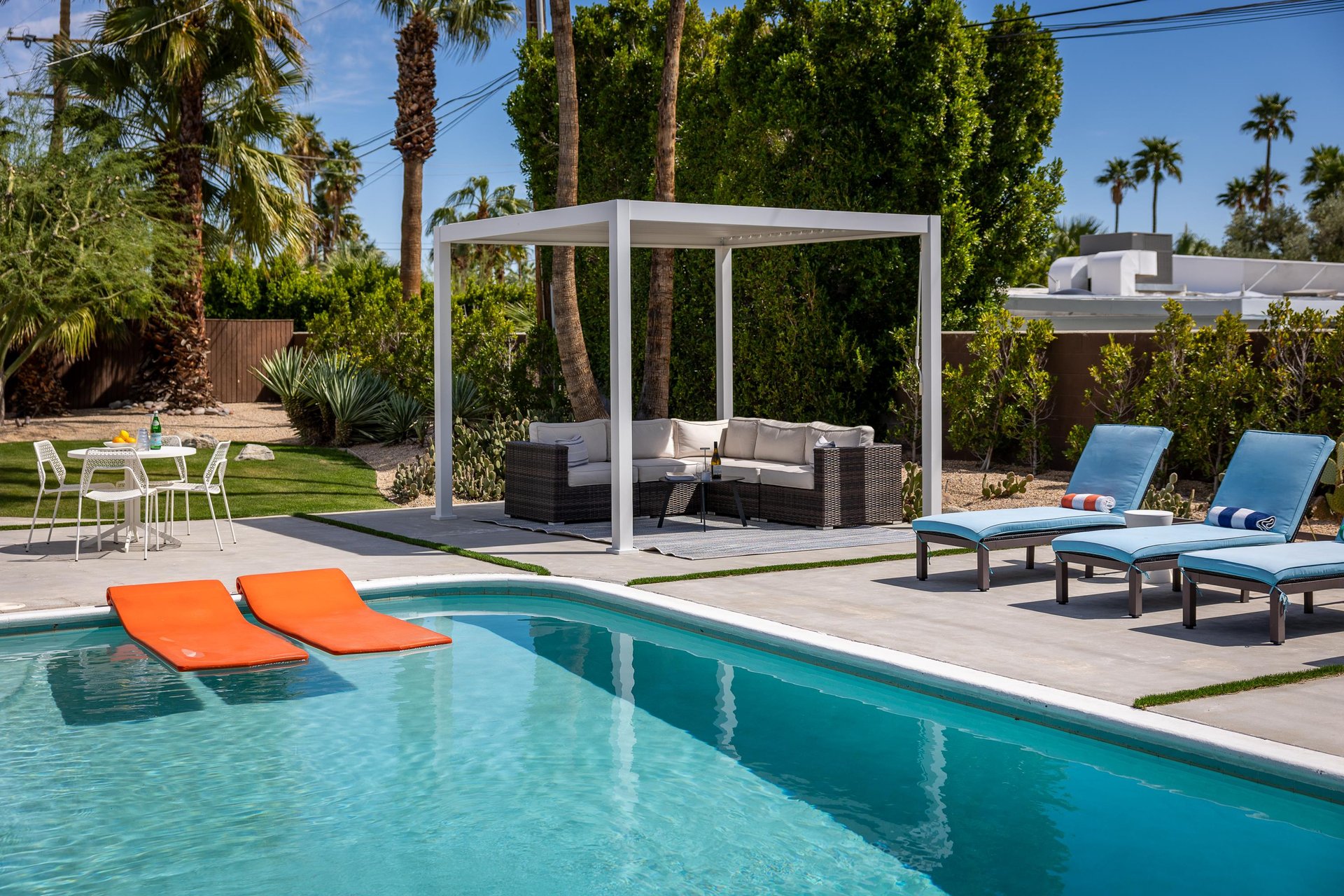 Tons of lounge spaces available at the pool