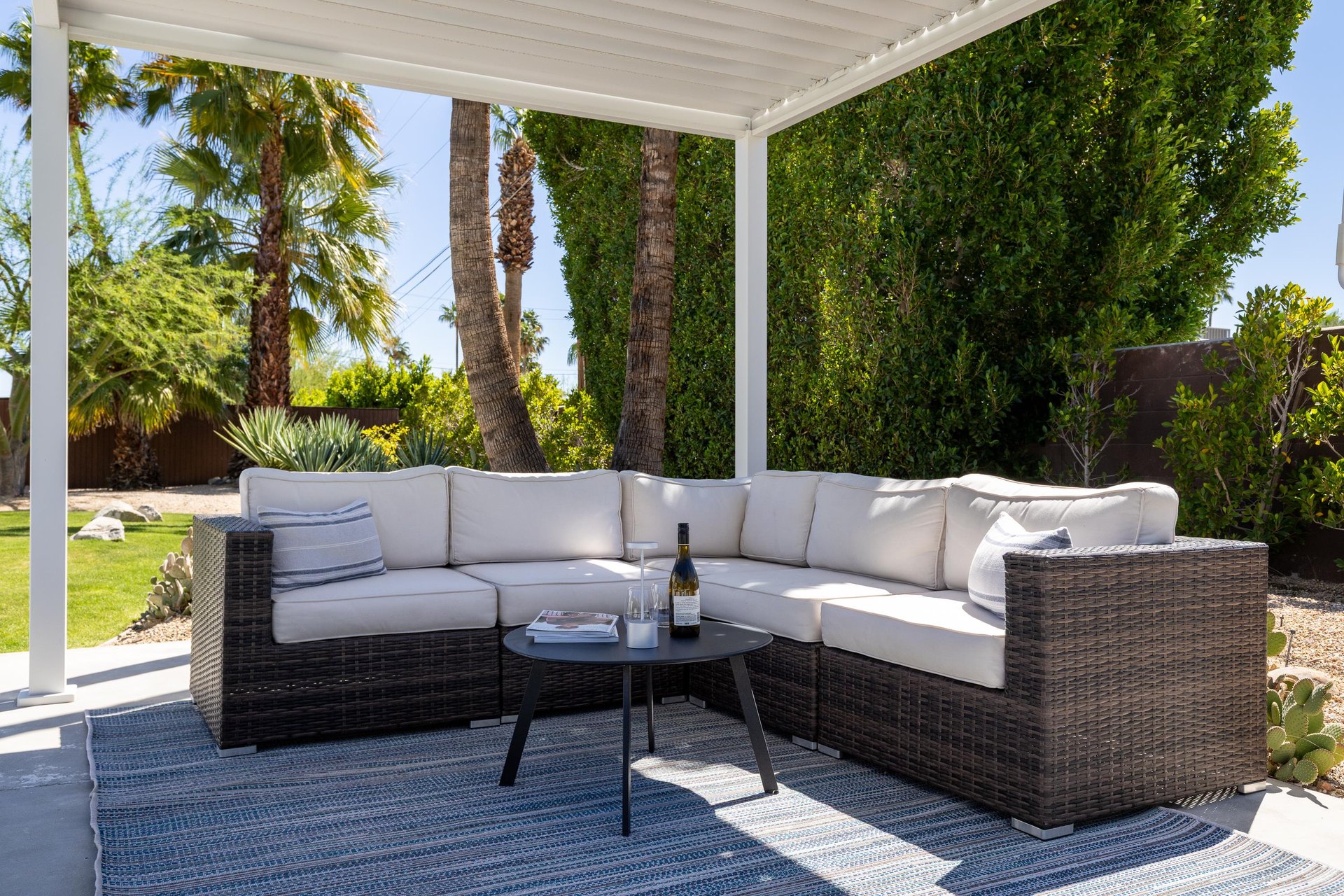 Gorgeous outdoor lounge areas await