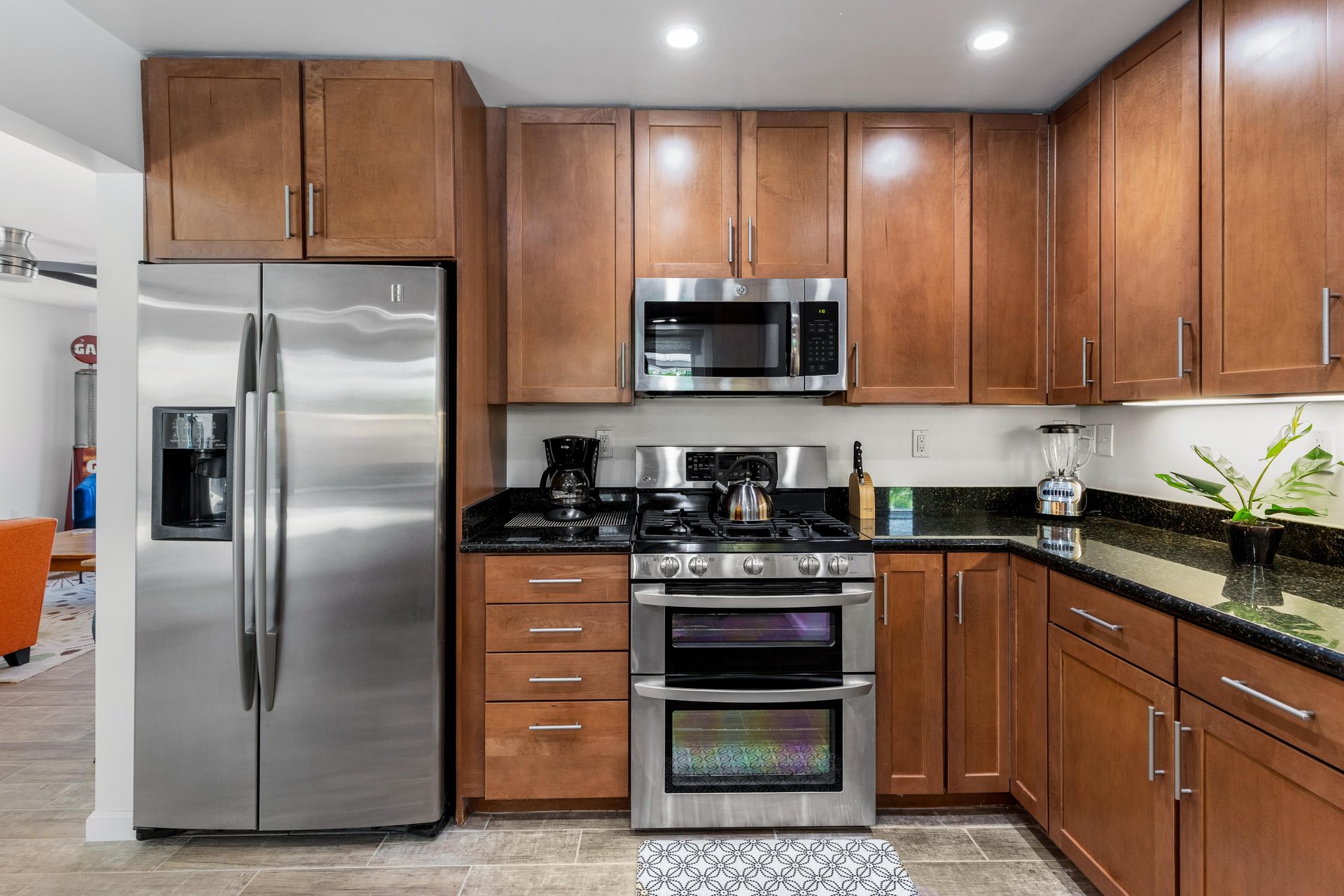 Stainless steel modern appliances