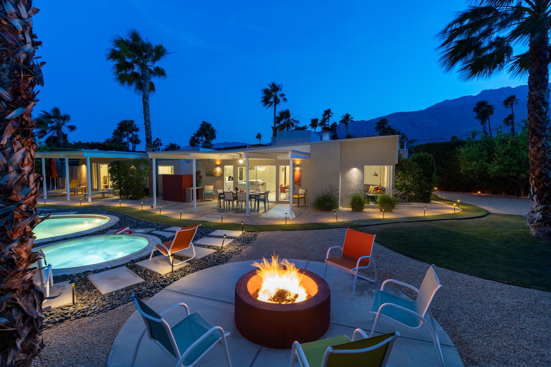 Chat around the fire pit with your friends and family