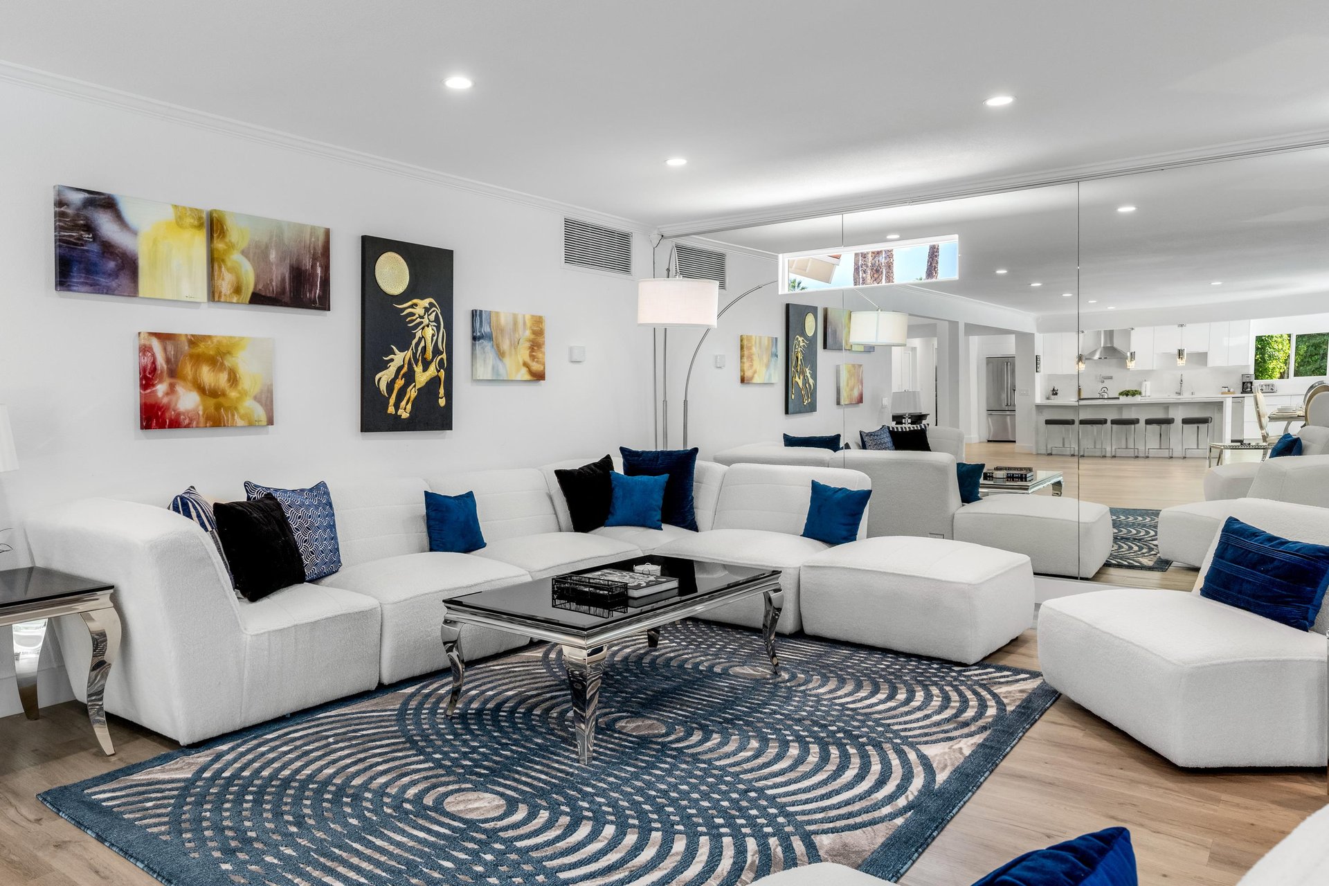 Midcentury modern decor throughout