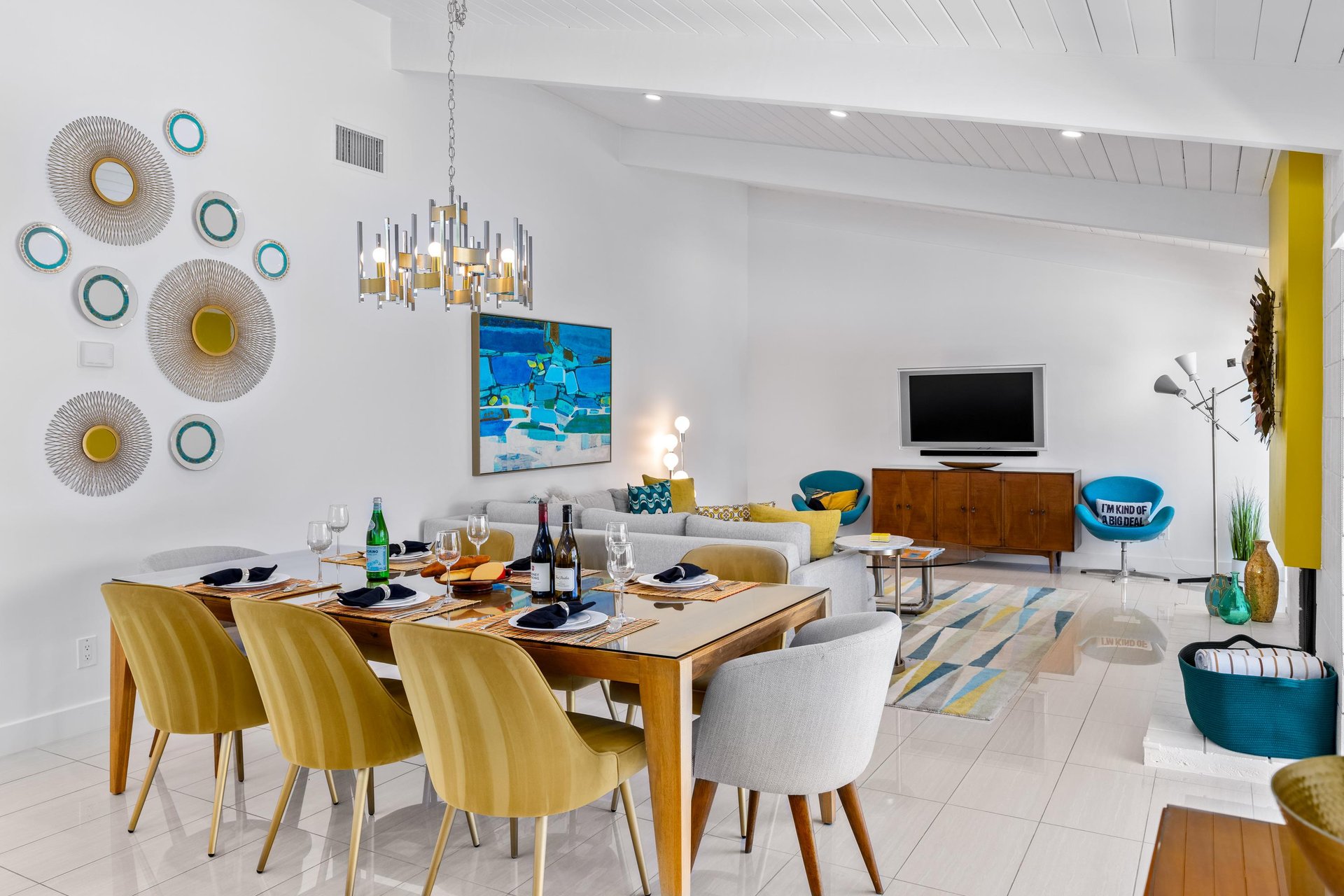 Dining room and living room