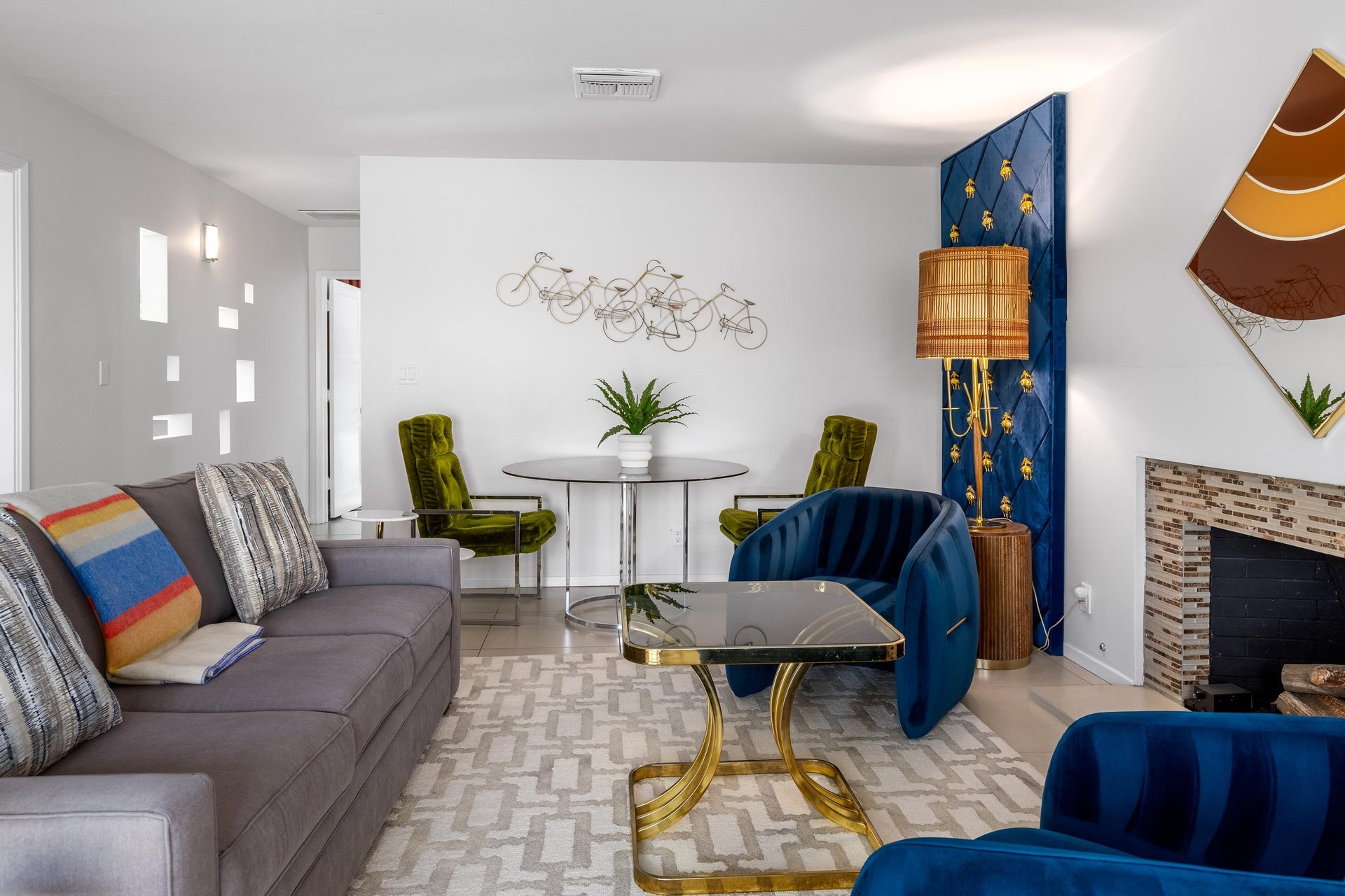 Comfortable furniture and midcentury modern design