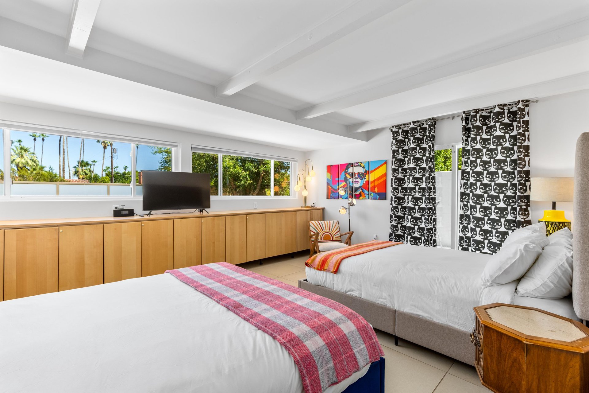 Guest bedroom with two queen beds